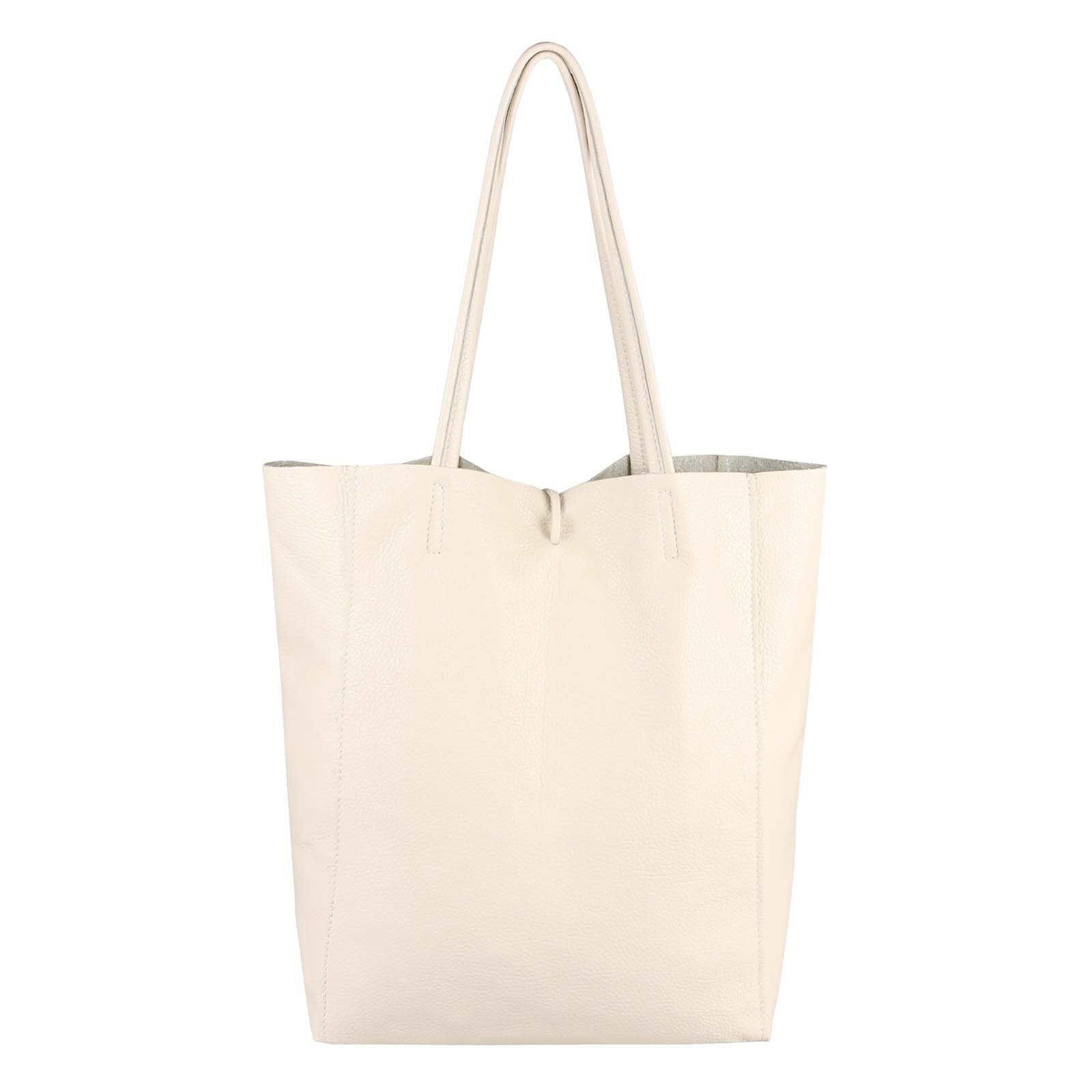 ITALYSHOP24 Schultertasche Made in Italy Damen Premium Leder SHOPPER Tasche günstig online kaufen