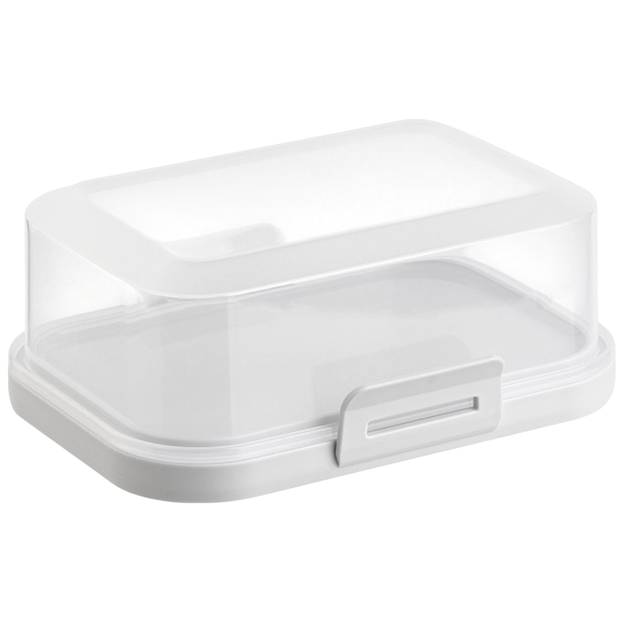 Engelland Butterdose Stapelbare Butter-/Käsedose, Kunststoff, (Vorteils-Set, 1-tlg., mit sicherem Klickverschluss), stapelbar, platzsparend, Ordnung im Kühlschrank, BPA-Frei, Mehrzweck