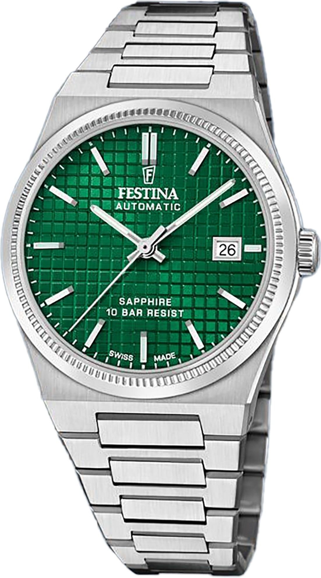 Quarzuhr Festina Herrenuhr Edelstahl silber