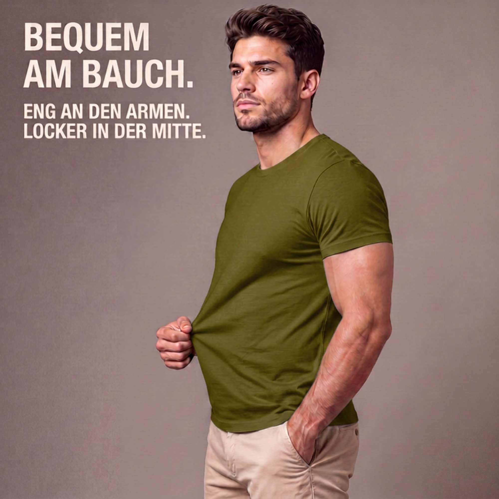Sitztgut T-Shirt Soft Comfort – weich, körpernah an Brust und Armen, locker am Bauch (1-tlg) Körpernah an Brust und Oberarmen,locker am Bauch,knitterarm – Bild 2 von 5