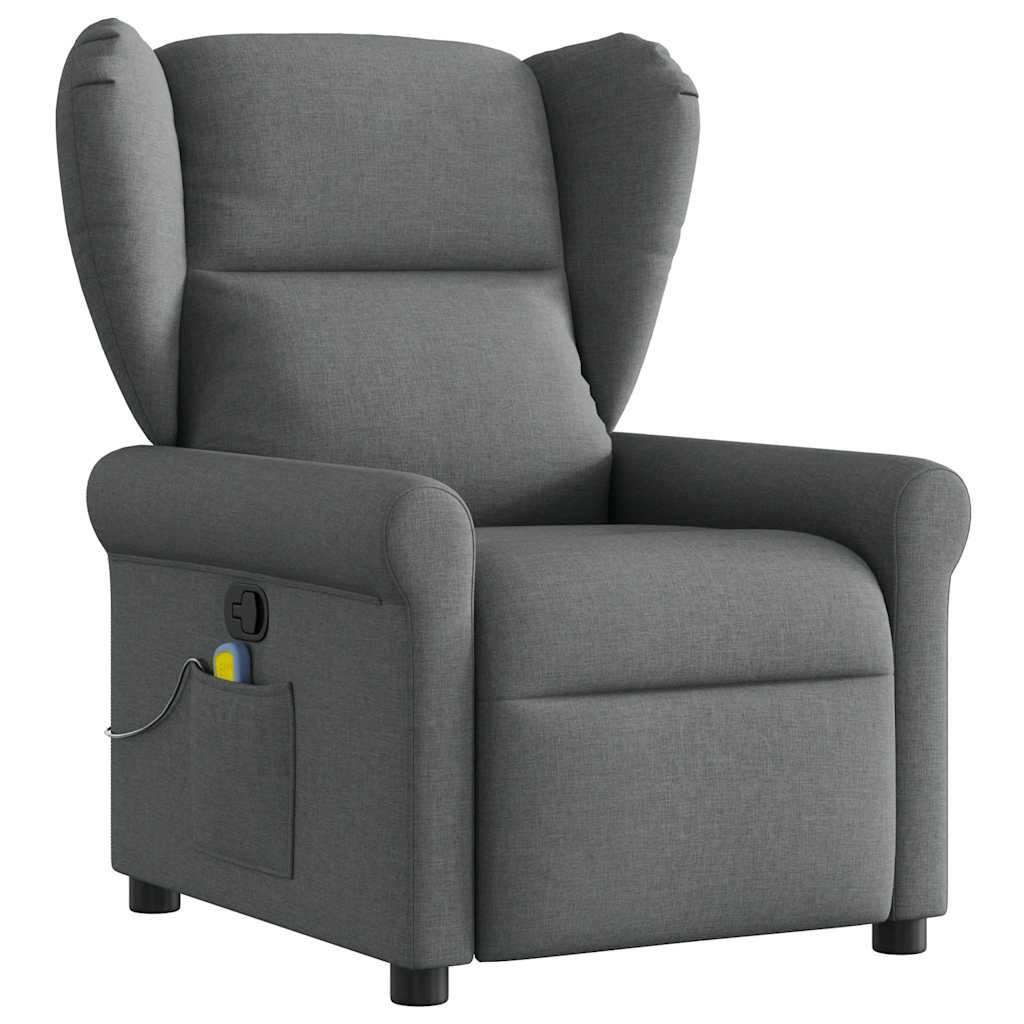 vidaXL Sessel Massage-Relaxsessel, Stoff, Dunkelgrau (1-St)