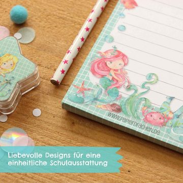 PAPIERDRACHEN Federmäppchen 6-teiliges Schreibset - Meerjungfrau