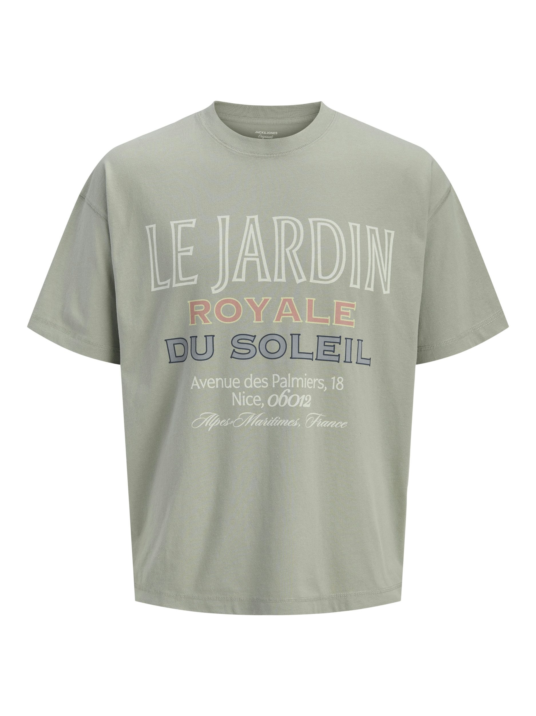 T-Shirt JORMENTON TYPO FRONT TEE SS CREW NE, Seagrass