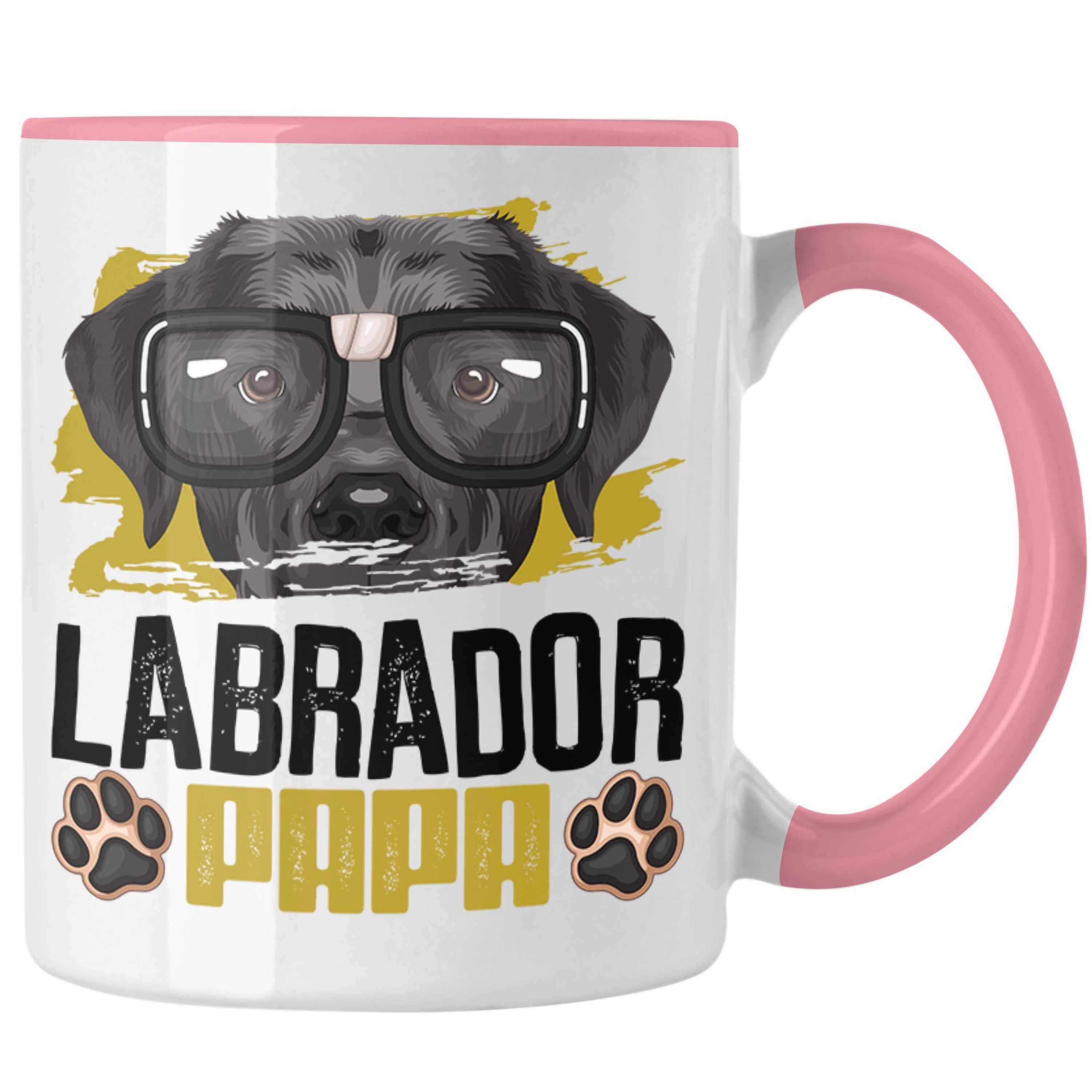 Trendation Tasse Labrador Papa Besitzer Tasse Geschenk Lustiger Spruch Geschenkidee Lab Rosa | Teetassen