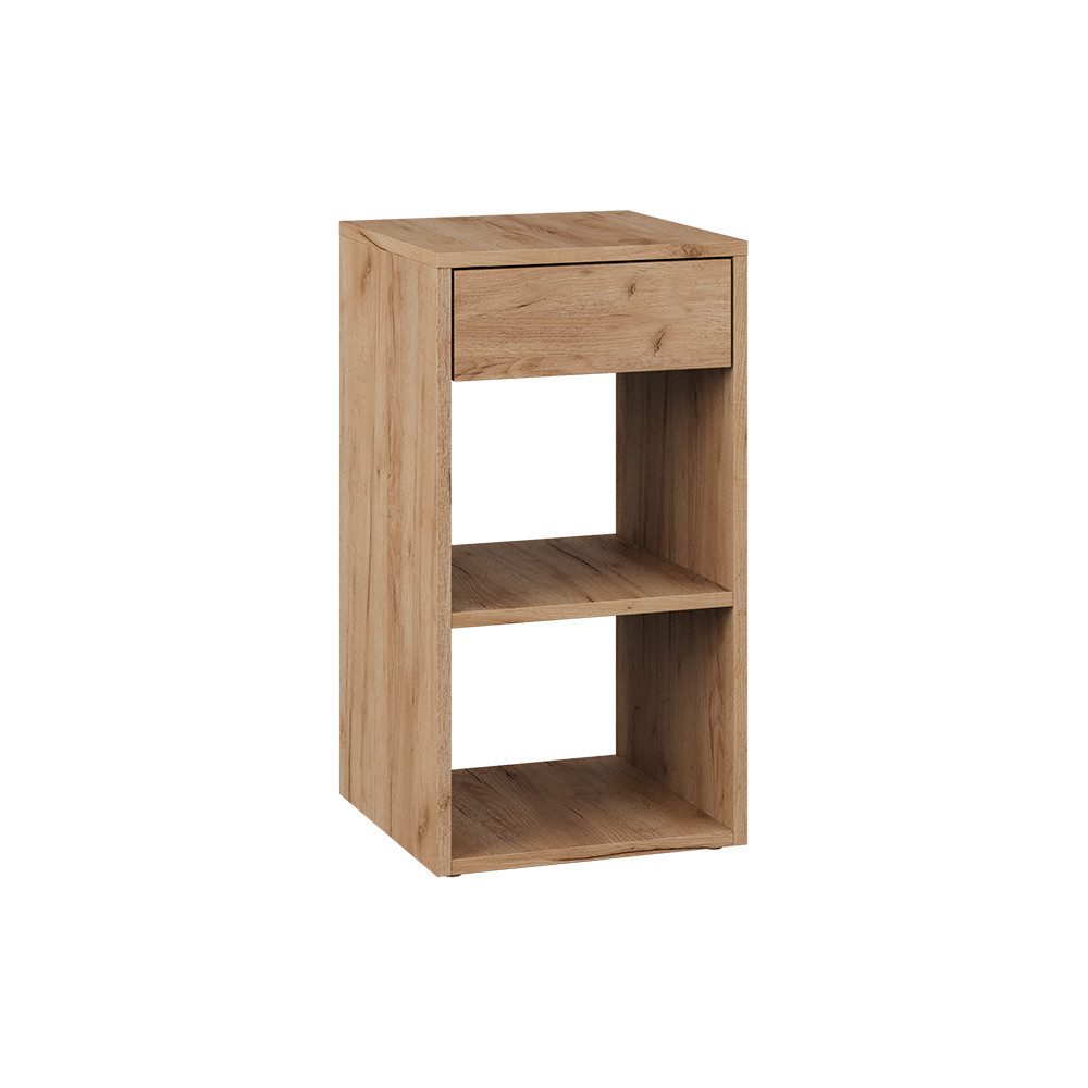 Vicco Nachtschrank Dany, Goldkraft Eiche, 35 x 65 cm mit 1 Schublade
