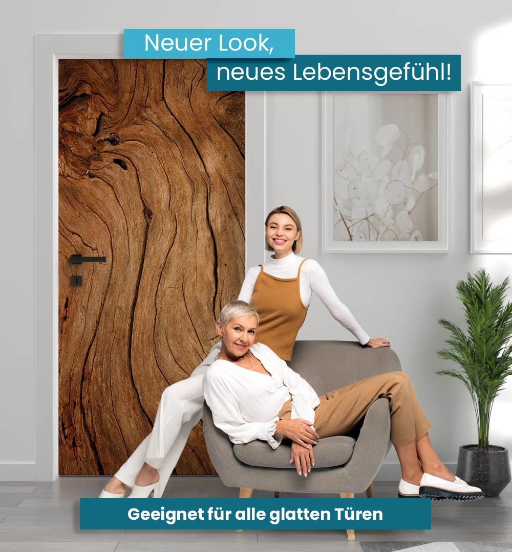 MyMaxxi Dekorationsfolie Türtapete Türposter Türfolie selbstklebend Holz Türaufkleber Folie, (Stil 42, 1St.}, Klebefolie Tür aufgerollt), Selbstklebend
