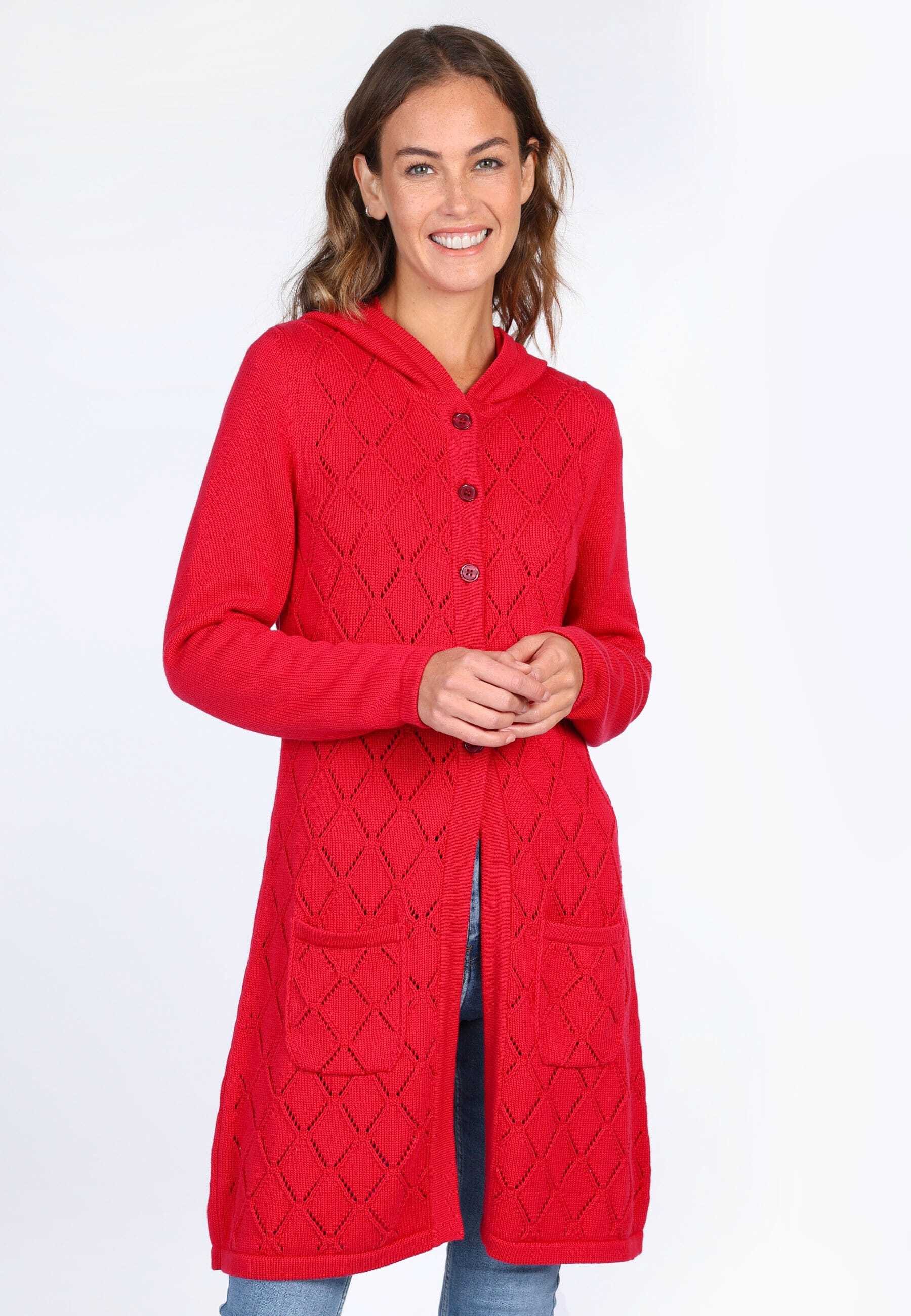 Sorgenfri Sylt Strickmantel Tia Ajour-Strickdetails günstig online kaufen