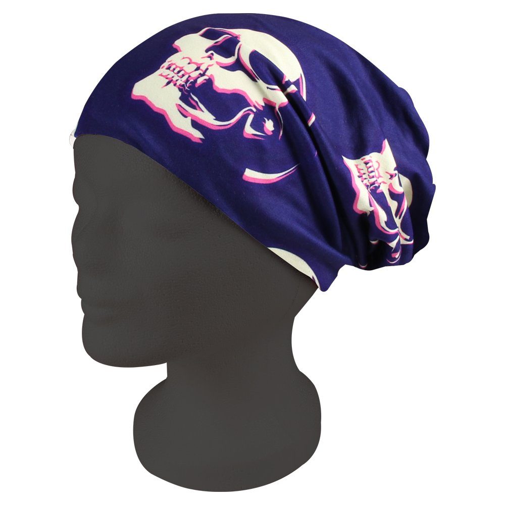 Goodman Design Jerseymütze Beanie Slouch Mütze Skulls Totenkopf Doppellagig Soft Touch