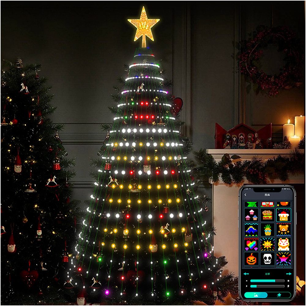 PRIISF Künstlicher Weihnachtsbaum LED Weihnachtsbaum Baummantel RGB Lichter günstig online kaufen