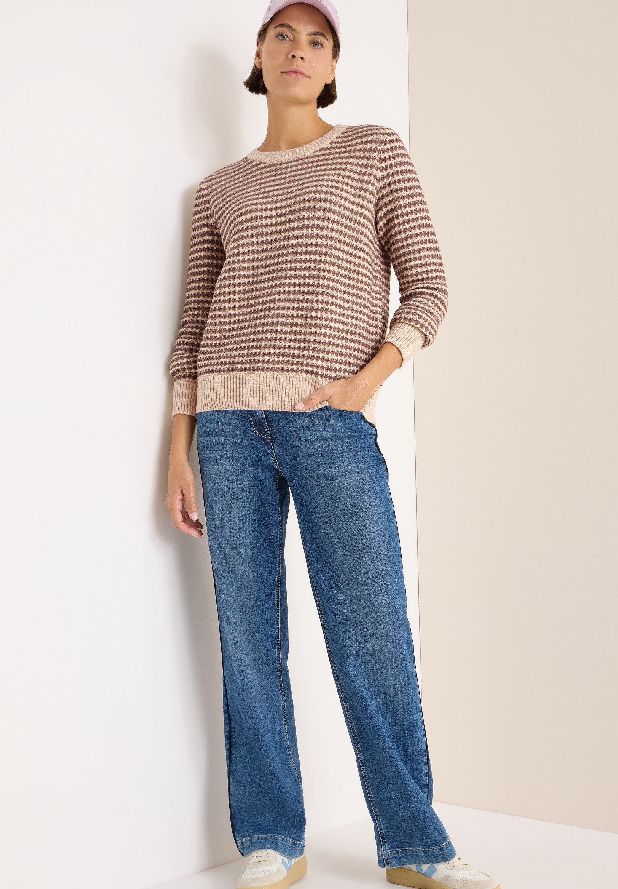CECIL Strickpullover aus softem Materialmix