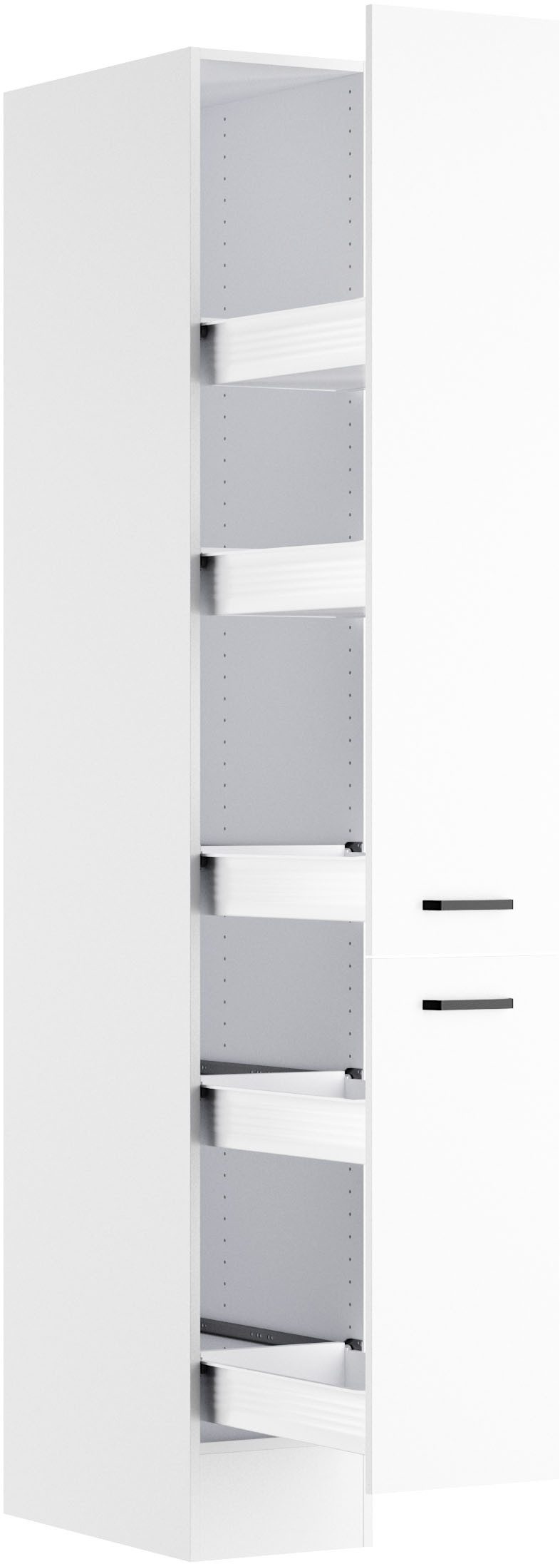 OPTIFIT Apothekerschrank OPTImulti Breite 30 cm, mit 2 Auszügen und 5 Ablagen, Metallgriffe
