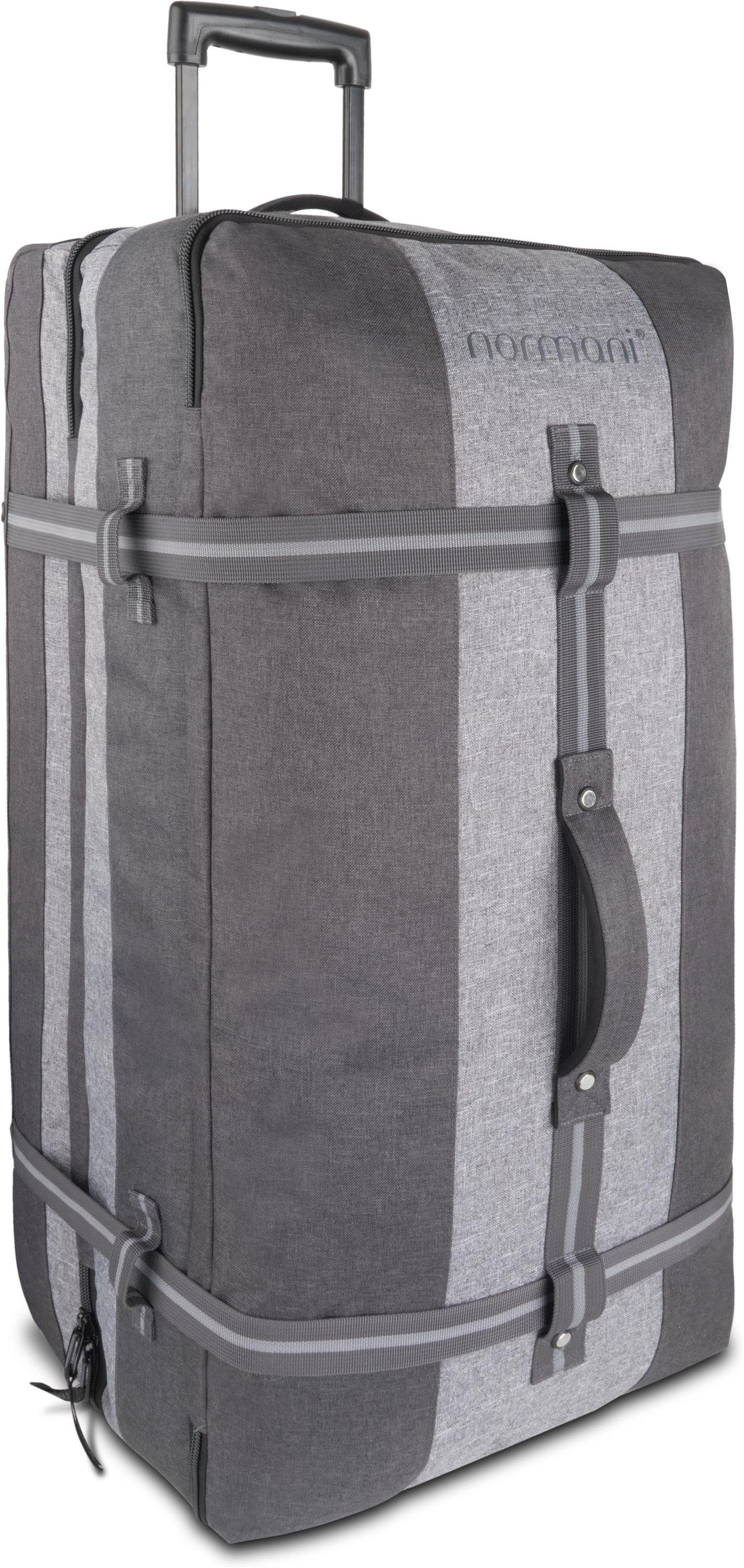 normani Reisetasche Reisetasche 125 L mit Dunkelgrau/Grau 4 Aurori Kleidertaschen mit Große Rollen Reisetasche 125