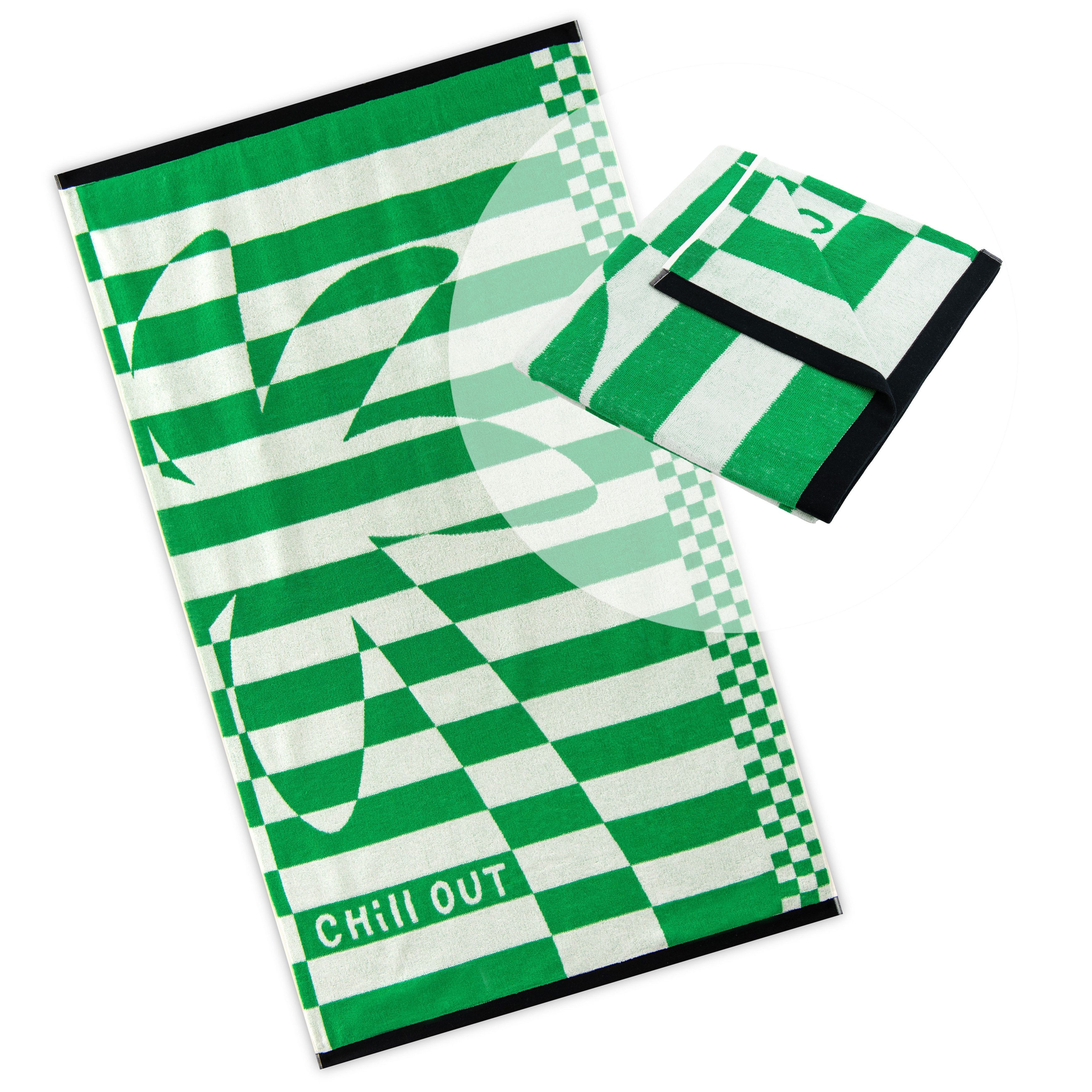 Zwoltex Strandtuch Strandhandtuch 100x160cm [380 g/m²], weich, saugstark & sommerlich