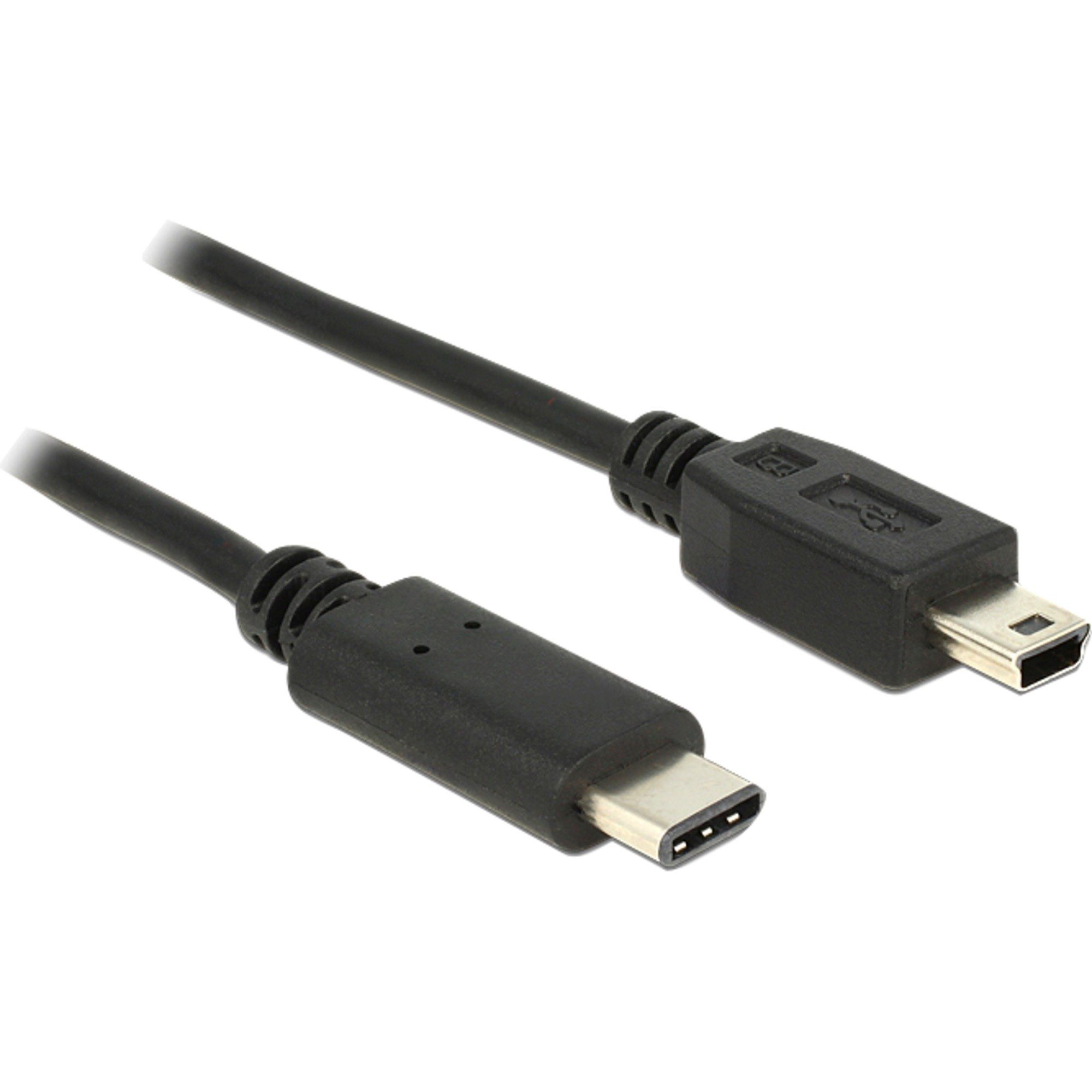 DeLOCK USB 2.0 Kabel, USB-C Stecker > Mini-USB Computer-Kabel
