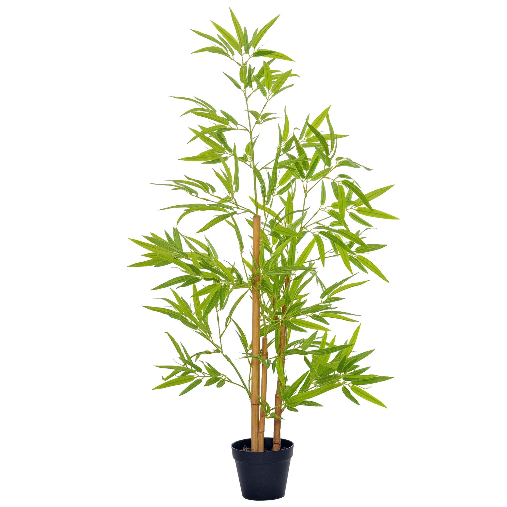 Kunstpflanze Künstlicher Bambus, Kunstpflanze, Dekopflanze mit Topf, Kunstbaum, Ba