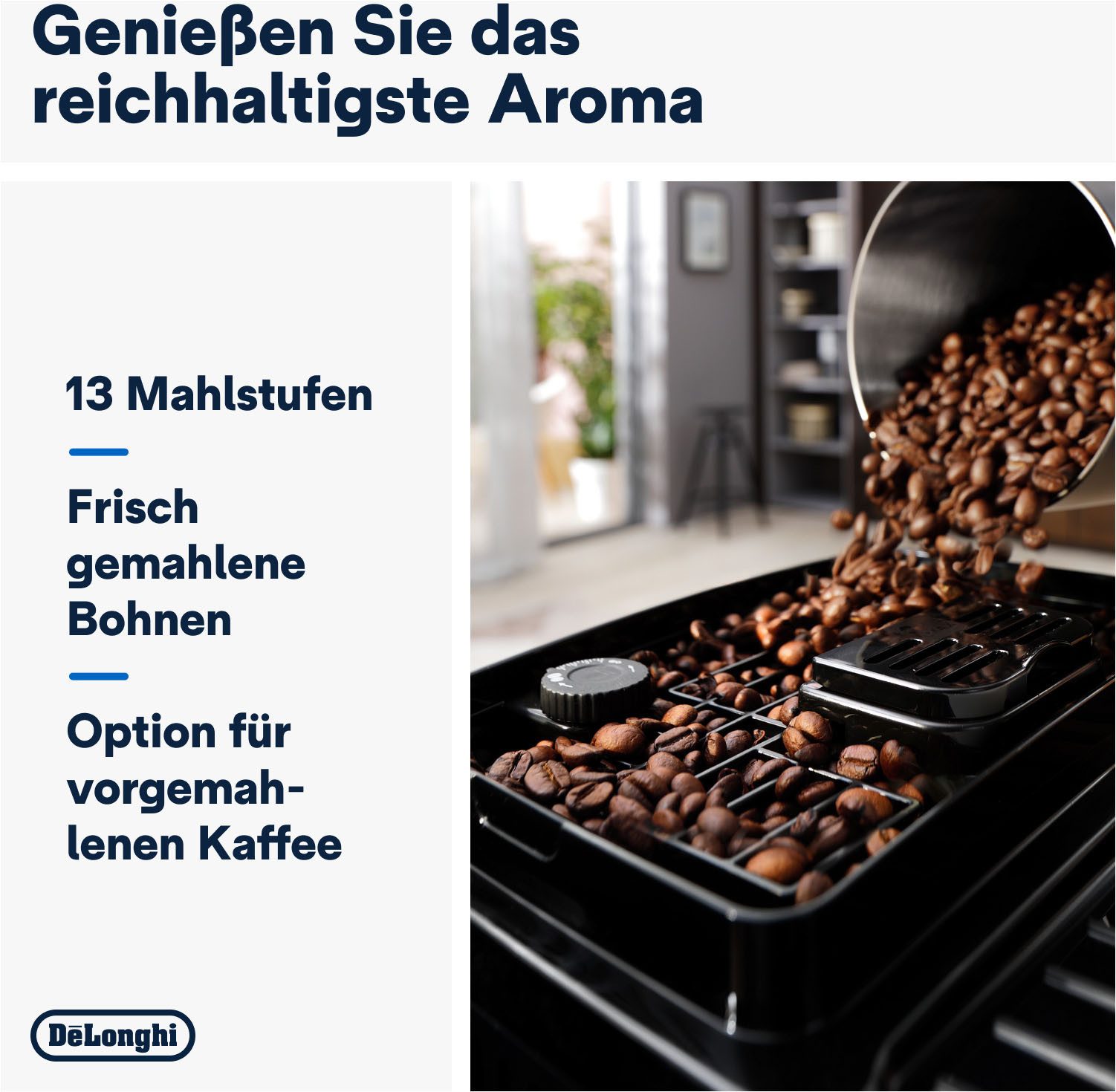 De'Longhi Kaffeevollautomat Start Milk ECAM220.80.SB, Milchkaraffe inklusive, Perfekter Cappuccino, Für cremigen Barista-Milchschaum – auch für pflanzliche Alternativen