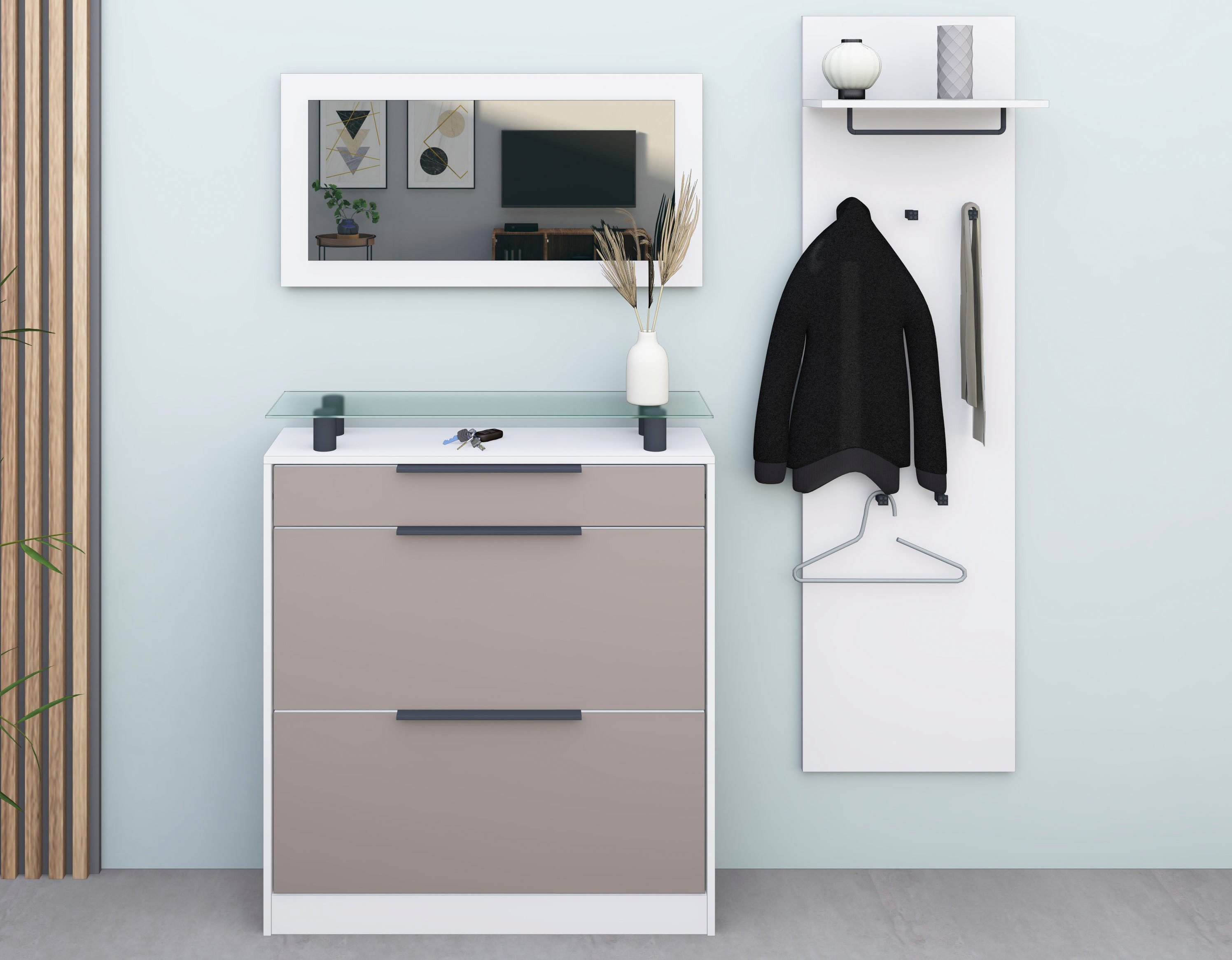 borchardt Möbel Garderoben-Set "Tom", (3 St.), Schuhschrank hängend günstig online kaufen