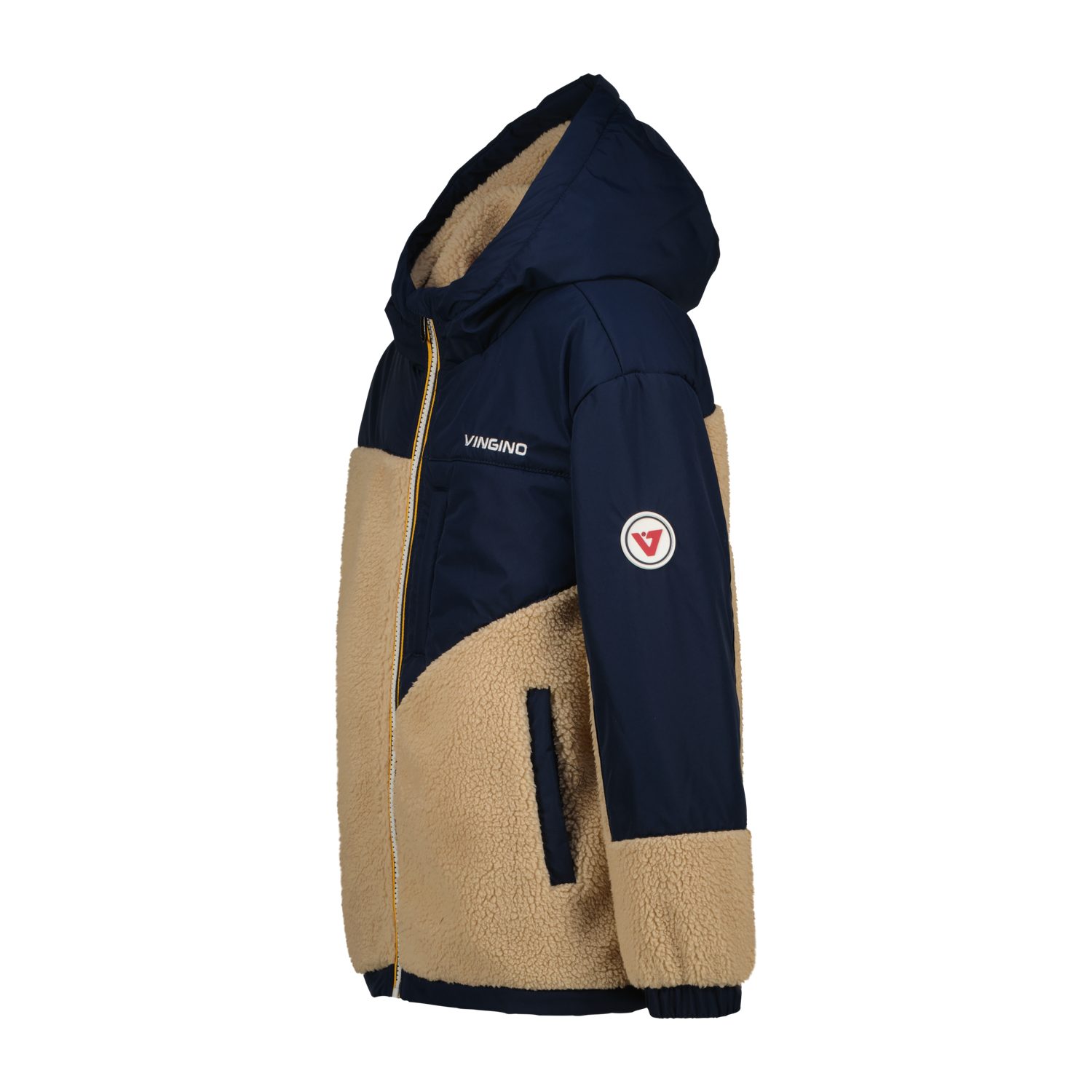 Vingino Fleecejacke Vingino Jungen Teddyfleecejacke mit Kapuze aus 100 % Polyester