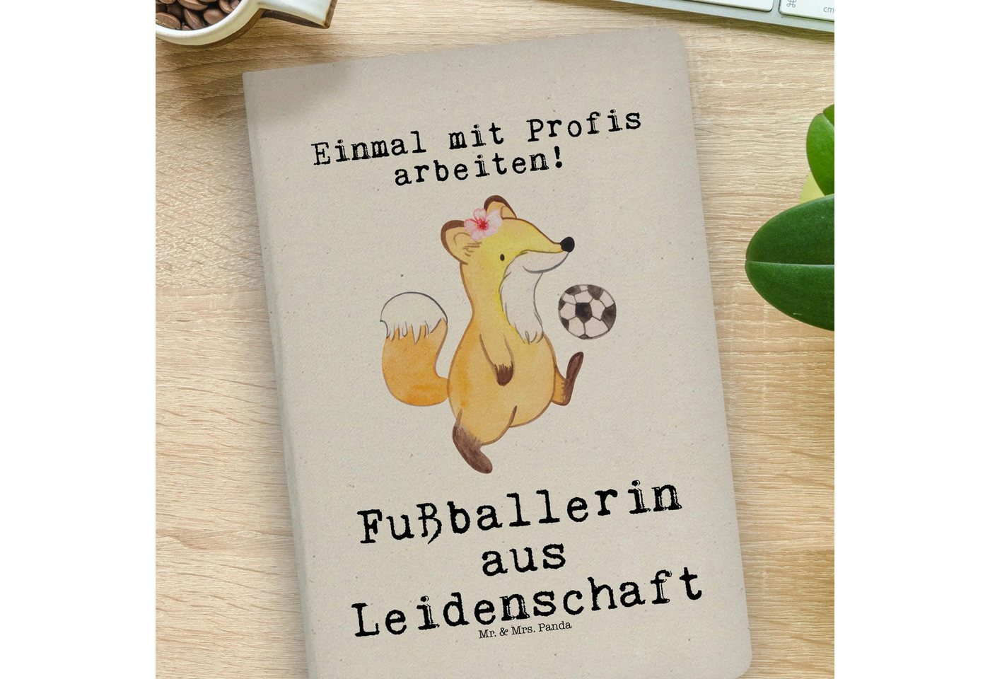 Thumbnail - Mr. & Mrs. Panda Notizbuch Fußballerin Leidenschaft - Transparent - Geschenk, Kicken, DIN A4 Pla Mr. & Mrs. Panda, Langl...