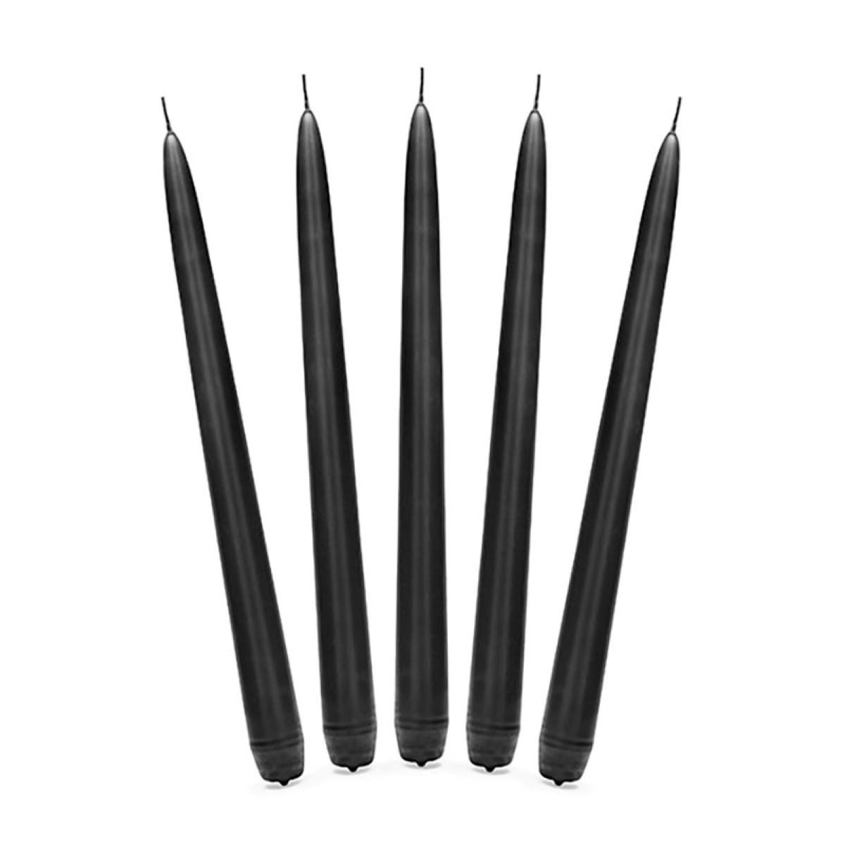 partydeco Geburtstagskerze Spitzkerzen 24cm 10Stk., Schwarz