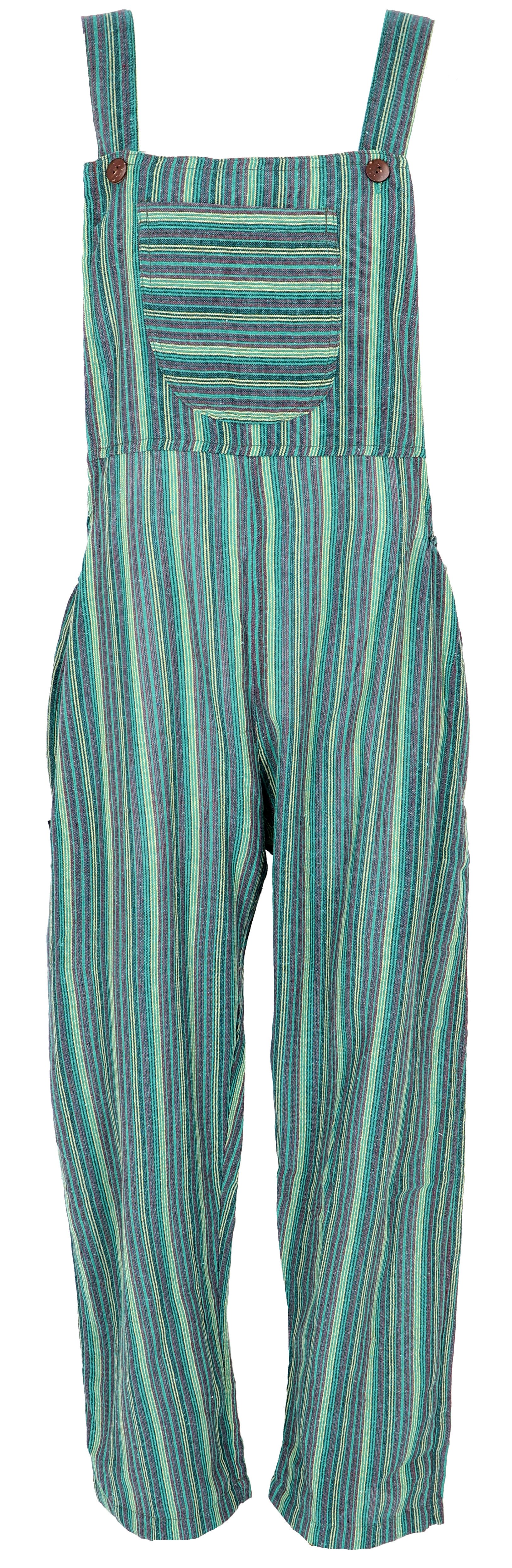 Guru-Shop Relaxhose Luftige Latzhose, gestreifter Ethno Style Boho.. alternative Bekleidung – Bild 2 von 5