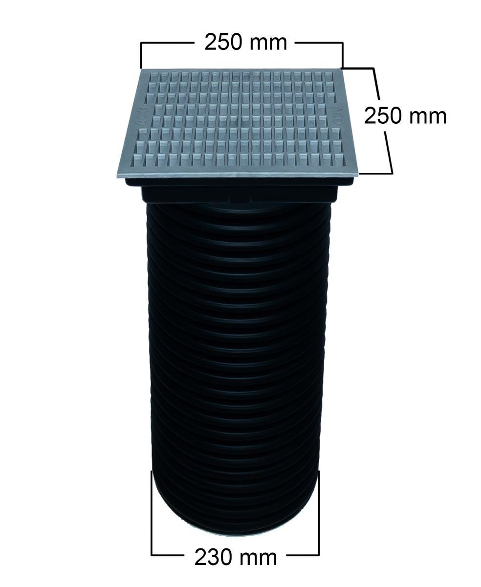 ACO Severin Ahlmann GmbH & Co. KG Entwässerungsrinne Versickerungsschacht - Aufnahmevolumen bis zu 700 l, 2-St., inkl. Vlies zur Ummantelung des Schachtes