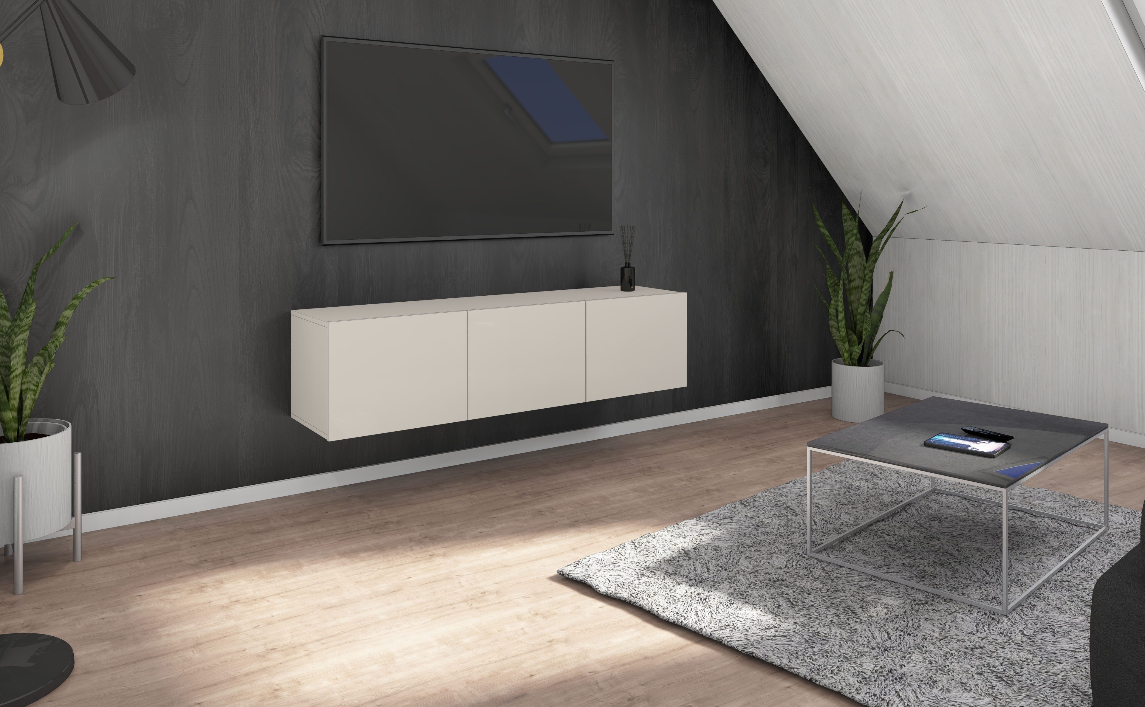 borchardt Möbel Lowboard Sophia, TV-Schrank mit 3 Türen, hängend oder stehe günstig online kaufen