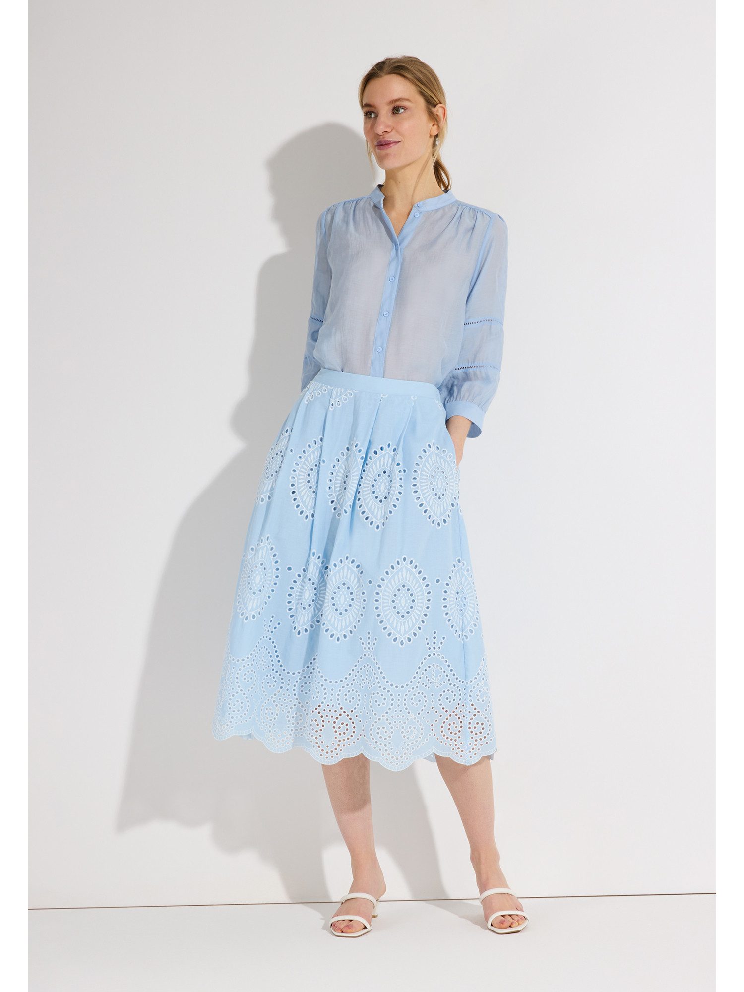 MORE&MORE A-Linien-Rock ausgestellter Schlupfrock