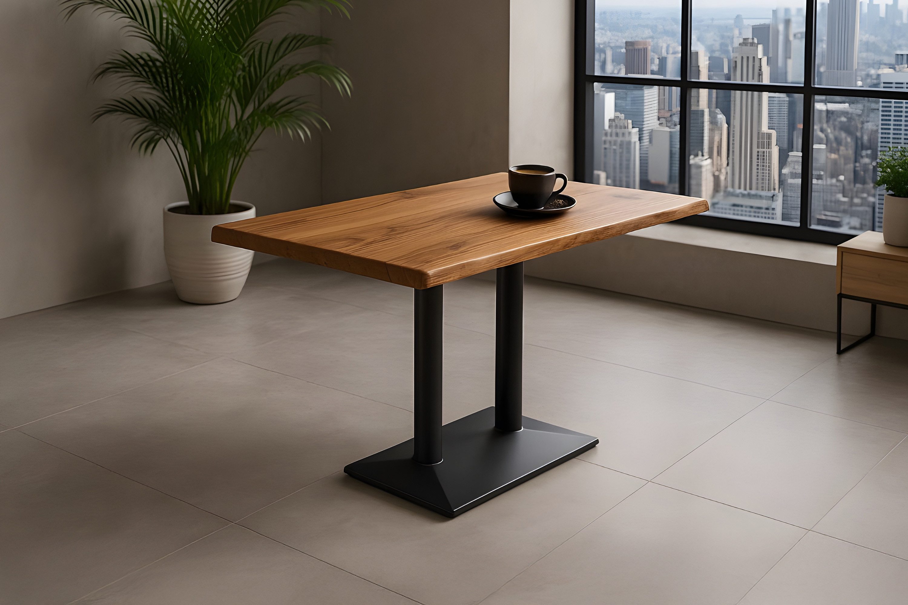 SAM® Bistrotisch Isola, Akazien- oder Mangoholz, Baumkante, Säulengestell a günstig online kaufen