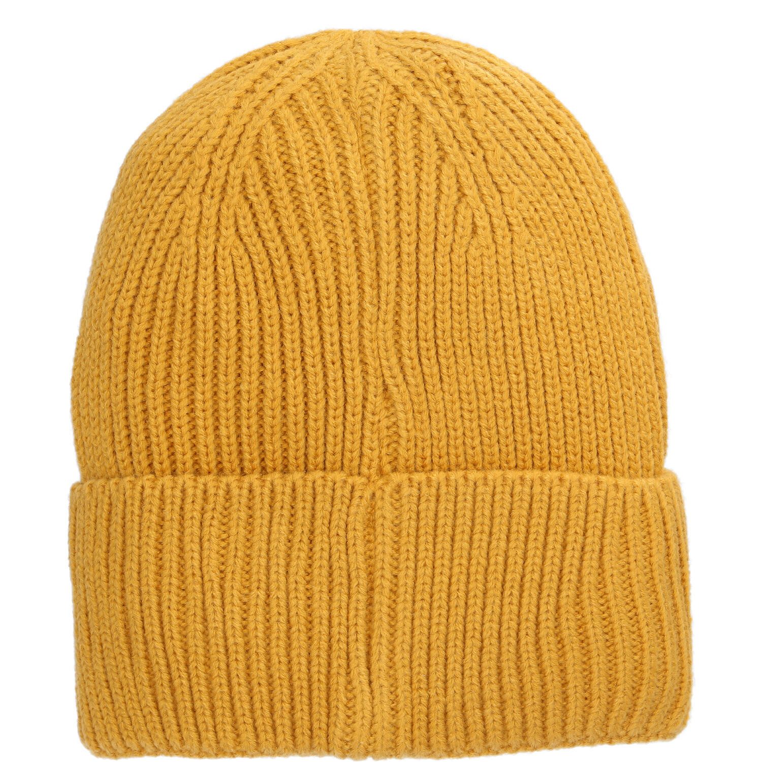 Antonio Strickmütze Antonio Winter Strickmütze mit Umschlag yellow (1-St) günstig online kaufen