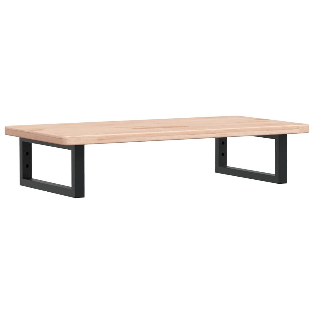 vidaXL Badezimmerspiegelschrank Waschtischplatte mit Halterung Stahl und Massivholz Eiche (1-St)