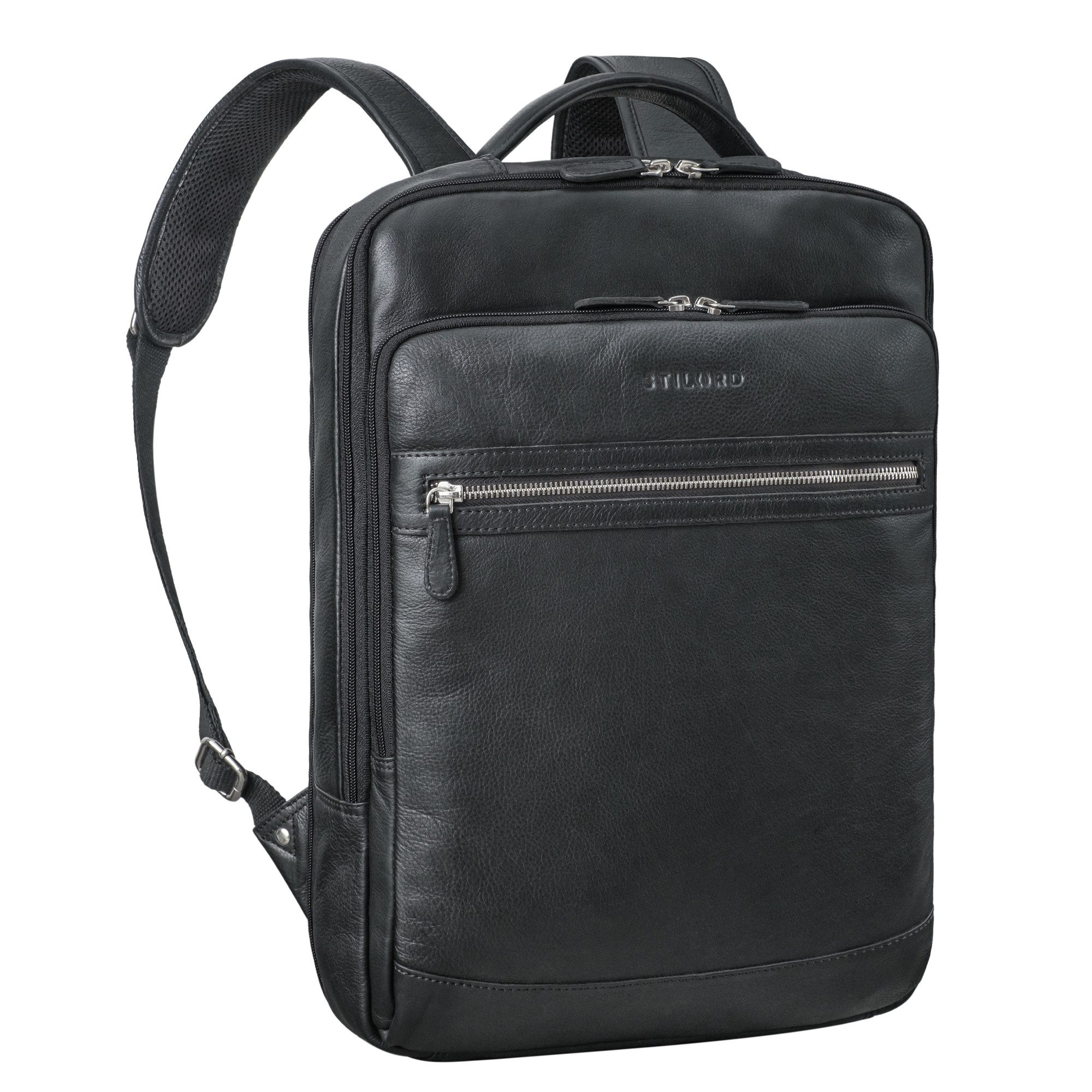 Notebookrucksack "Banks" Moderner Leder Rucksack Laptop 15,6 Zoll