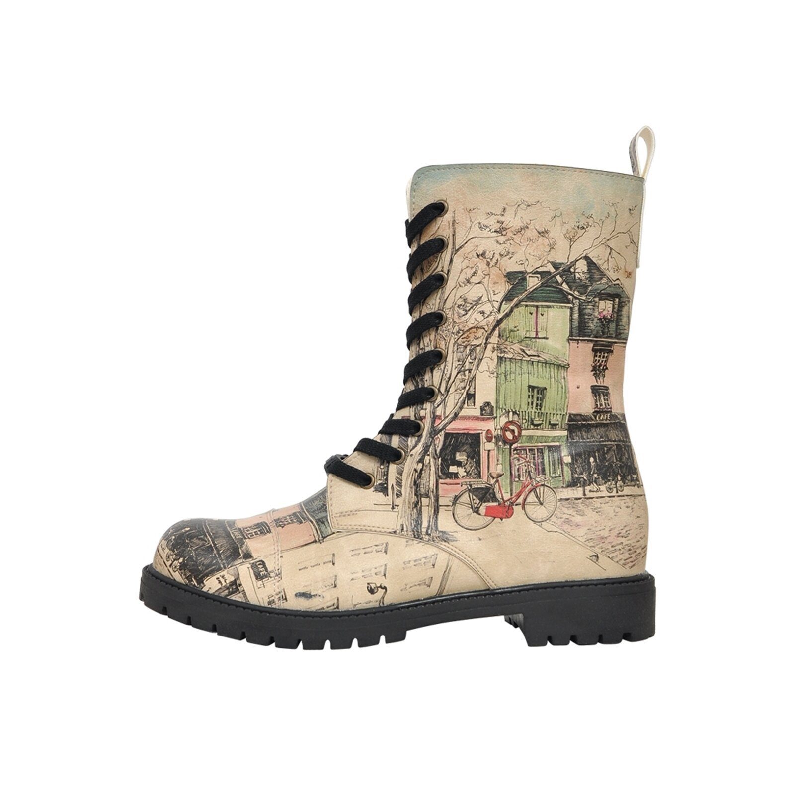 DOGO Zipsy High-Top Boots Bonjour Paris Damen Stiefeletten Schnürboots Hand günstig online kaufen