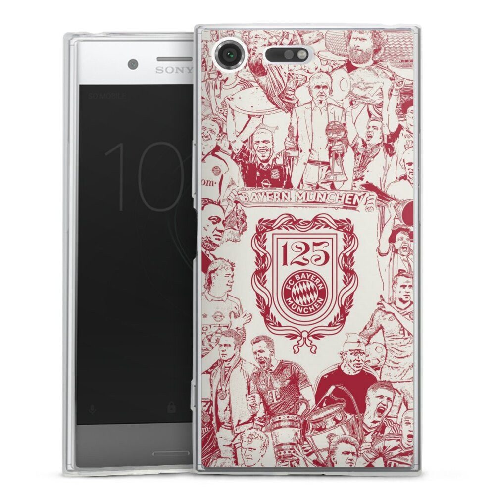 DeinDesign Handyhülle FCB 125 Jahre FC Bayern München Offizielles Lizenzprodukt, Sony Xperia XZ Premium Slim Case Silikon Hülle Ultra Dünn Schutzhülle