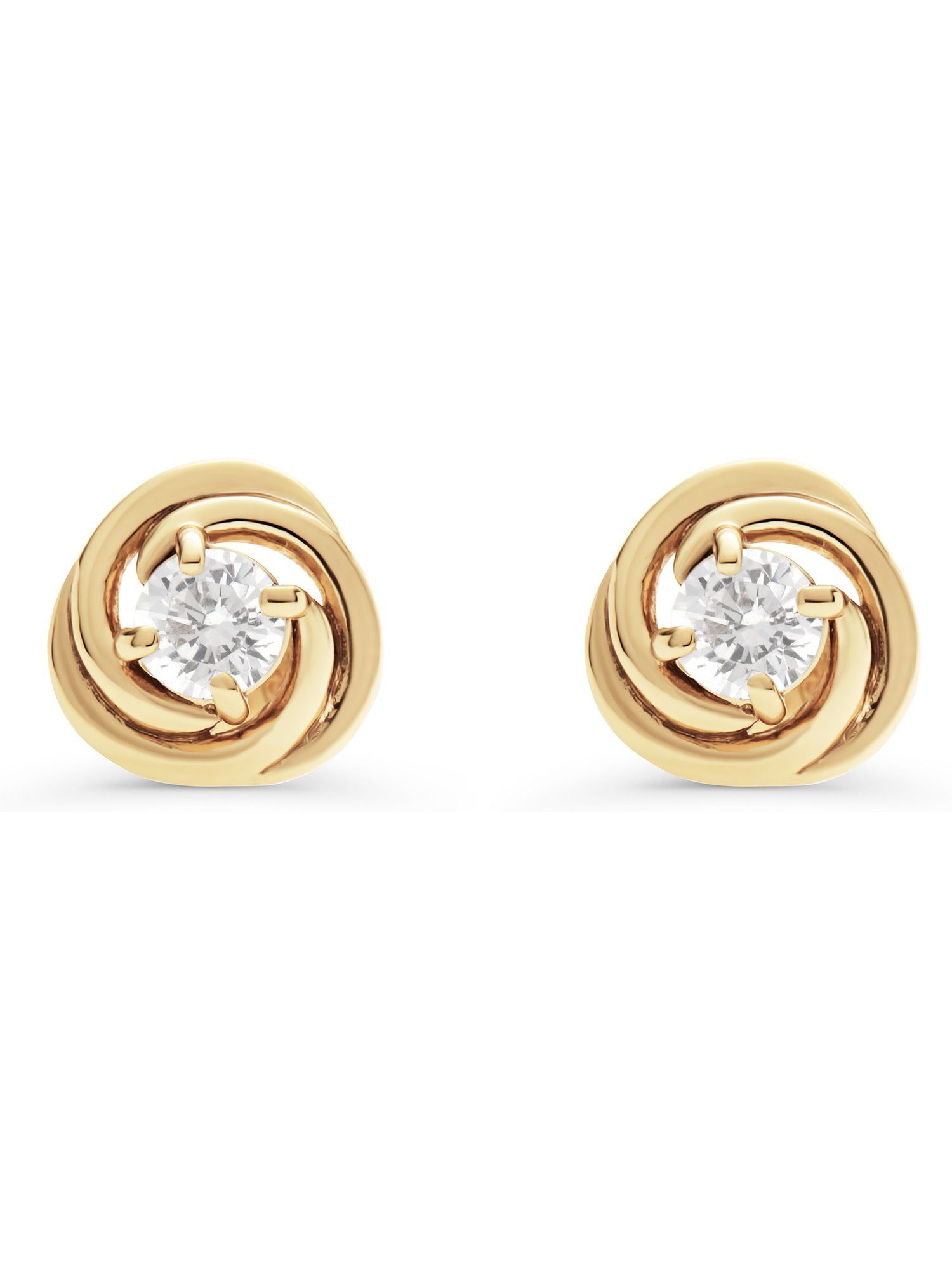 FAVS Paar Ohrhänger FAVS Damen-Ohrhänger 925er Silber 2 Zirkonia