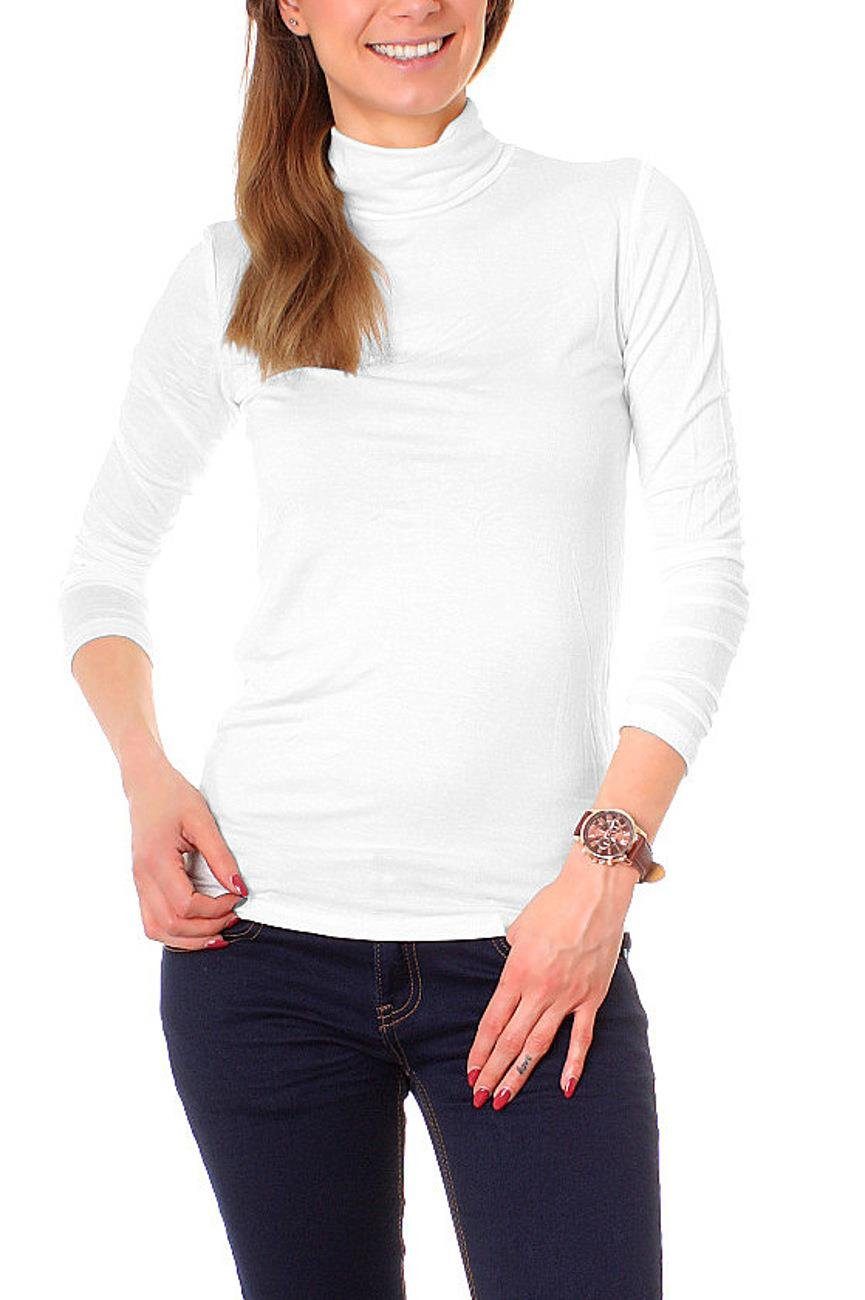 Langarm Basic Muse Rollkragenshirt 3315 Rollkragenshirt weiß