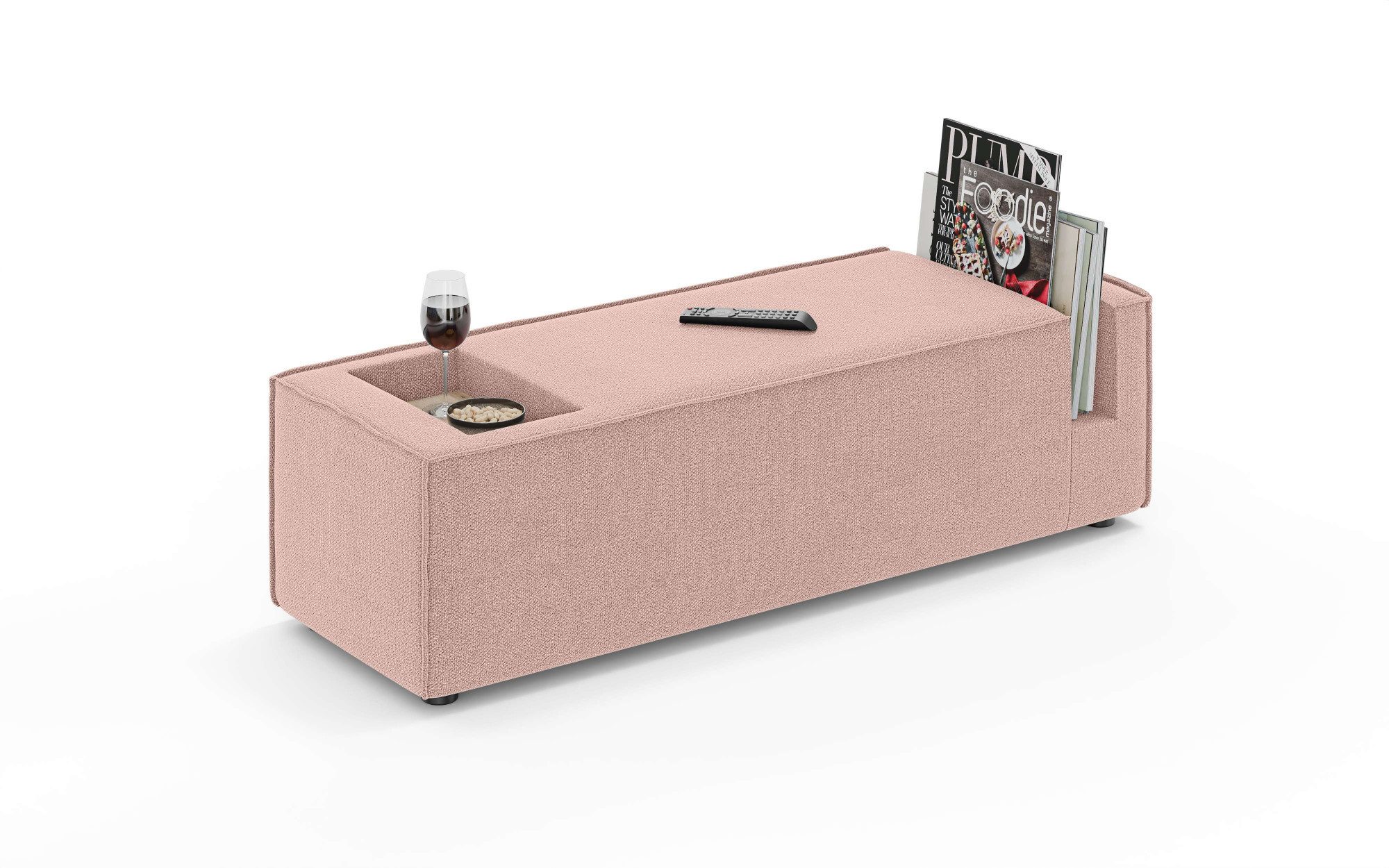 INOSIGN Sofaelement HAILY Tisch XL für das Modulsofa, extra tief, Maße B/T/H: 45/130/37 cm, als Modul oder separat verwendbar, mit Steckfach und Ablagefläche