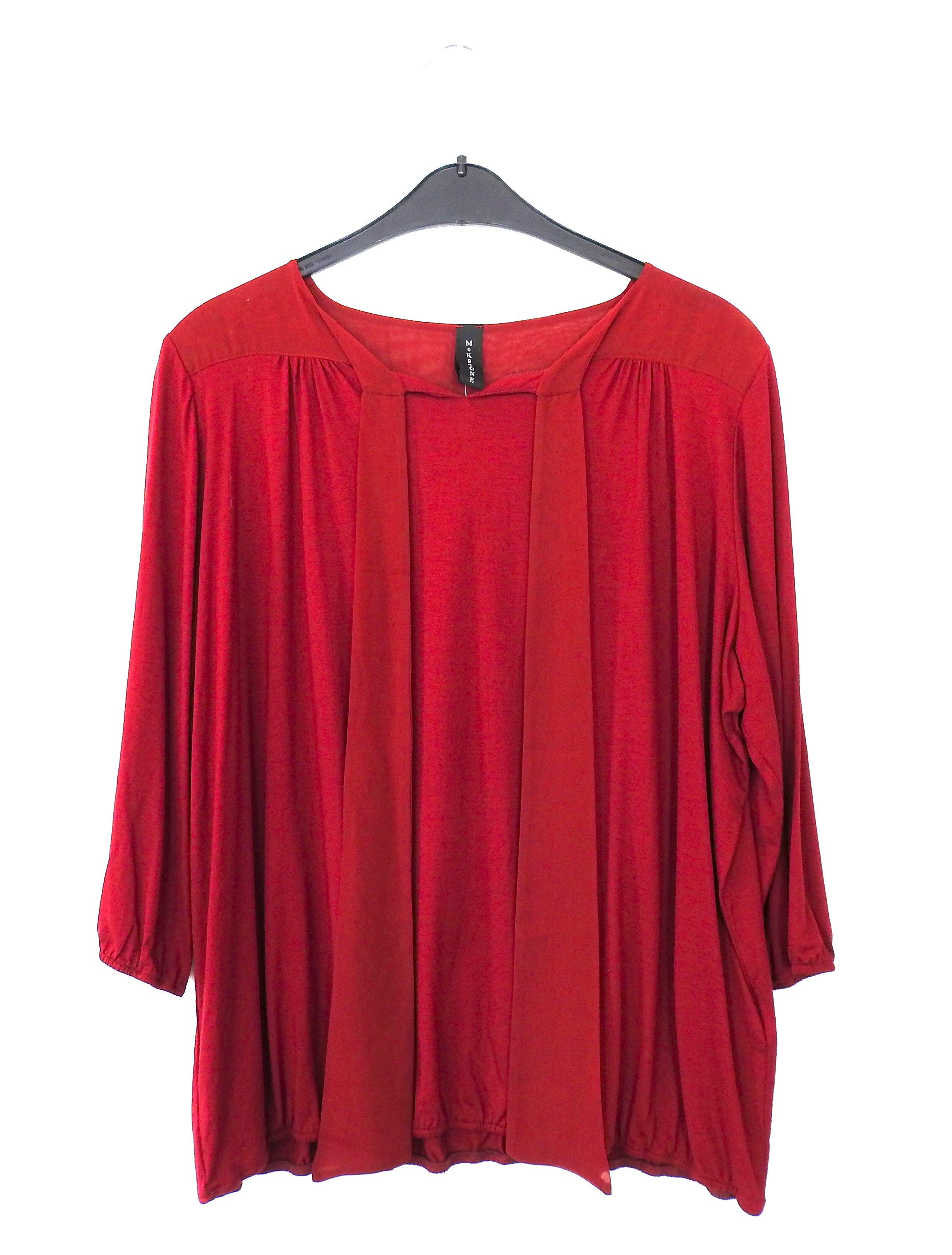 MeKSTONE Schlupfbluse Cordelia Rot