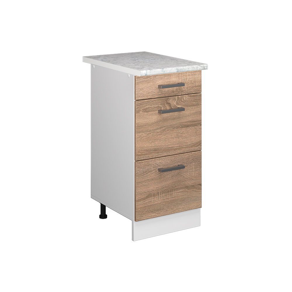 Vicco Unterschrank R-Line, Sonoma/Weiß, 40 cm günstig online kaufen