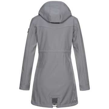 Alessandro Salvarini Softshelljacke ASLucia lang mit hohem Stehkragen