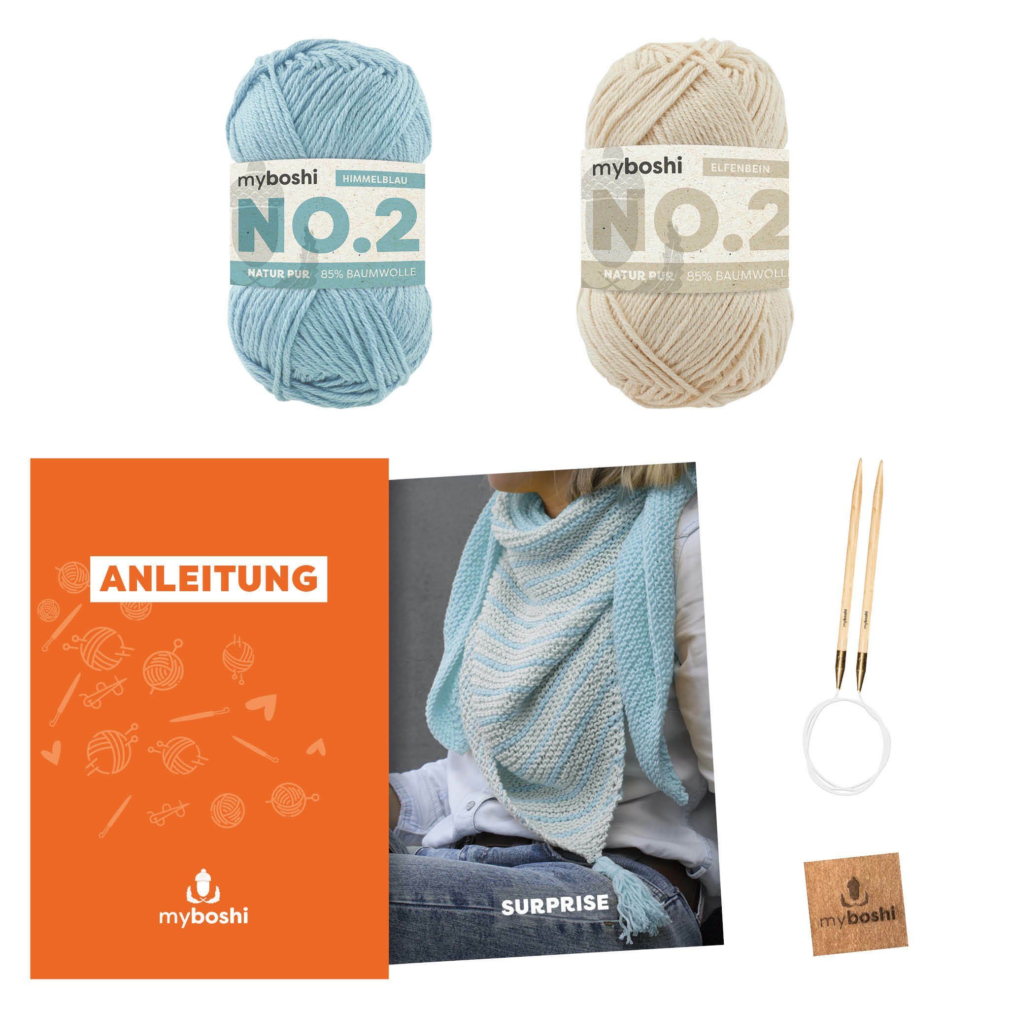 myboshi Kreativset Strickset Tuch Surprise für Anfänger, (1-tlg)