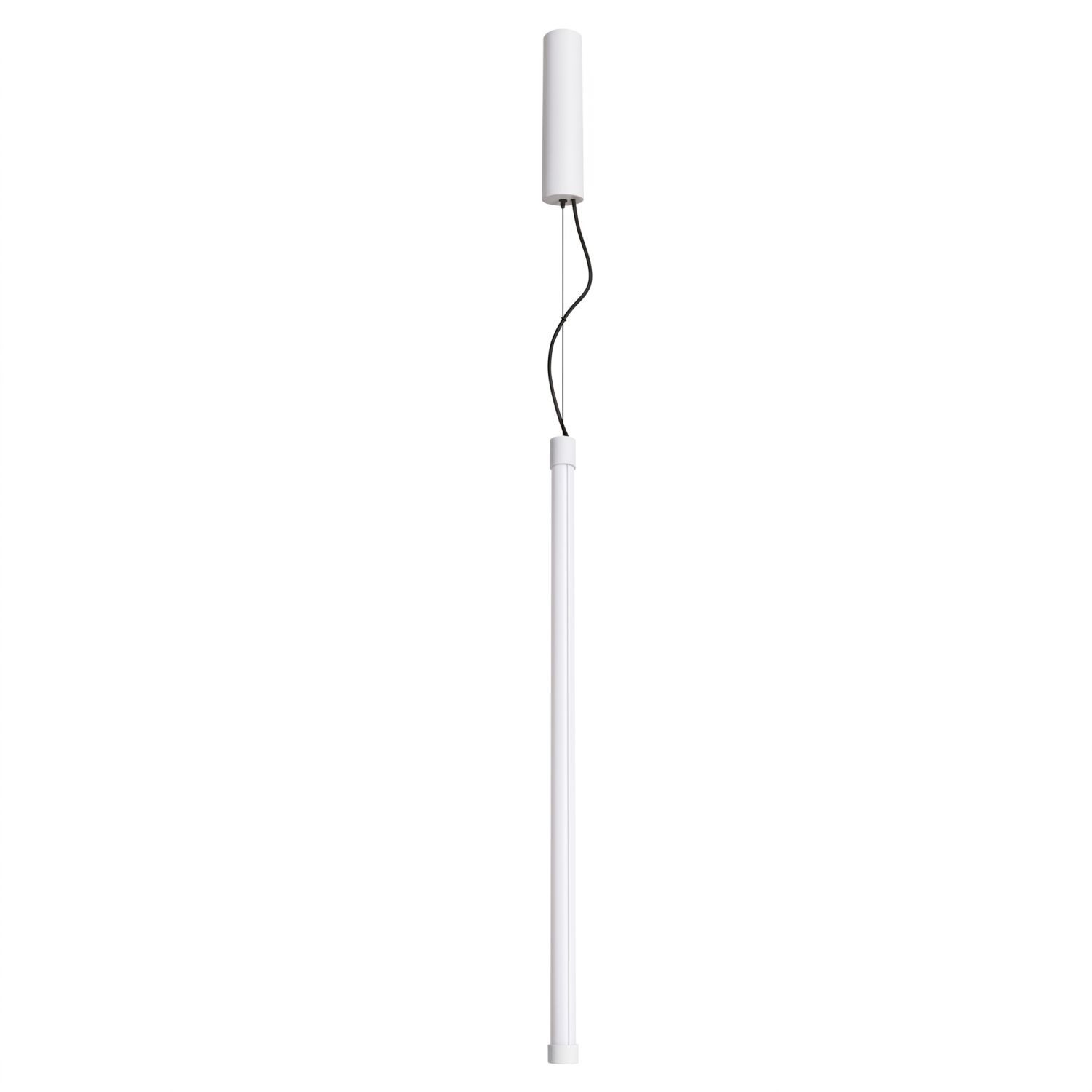 Licht-Erlebnisse Pendelleuchte ORSAY, LED fest integriert, Warmweiß, LED dimmbar Metall H: max. 200 cm rund Ø 3 cm Weiß 3000 K 2407 lm