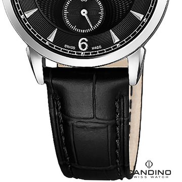 Candino Quarzuhr Candino Damenuhr Classic C4593/4, (Analoguhr), Damen Armbanduhr rund, Edelstahlarmband schwarz