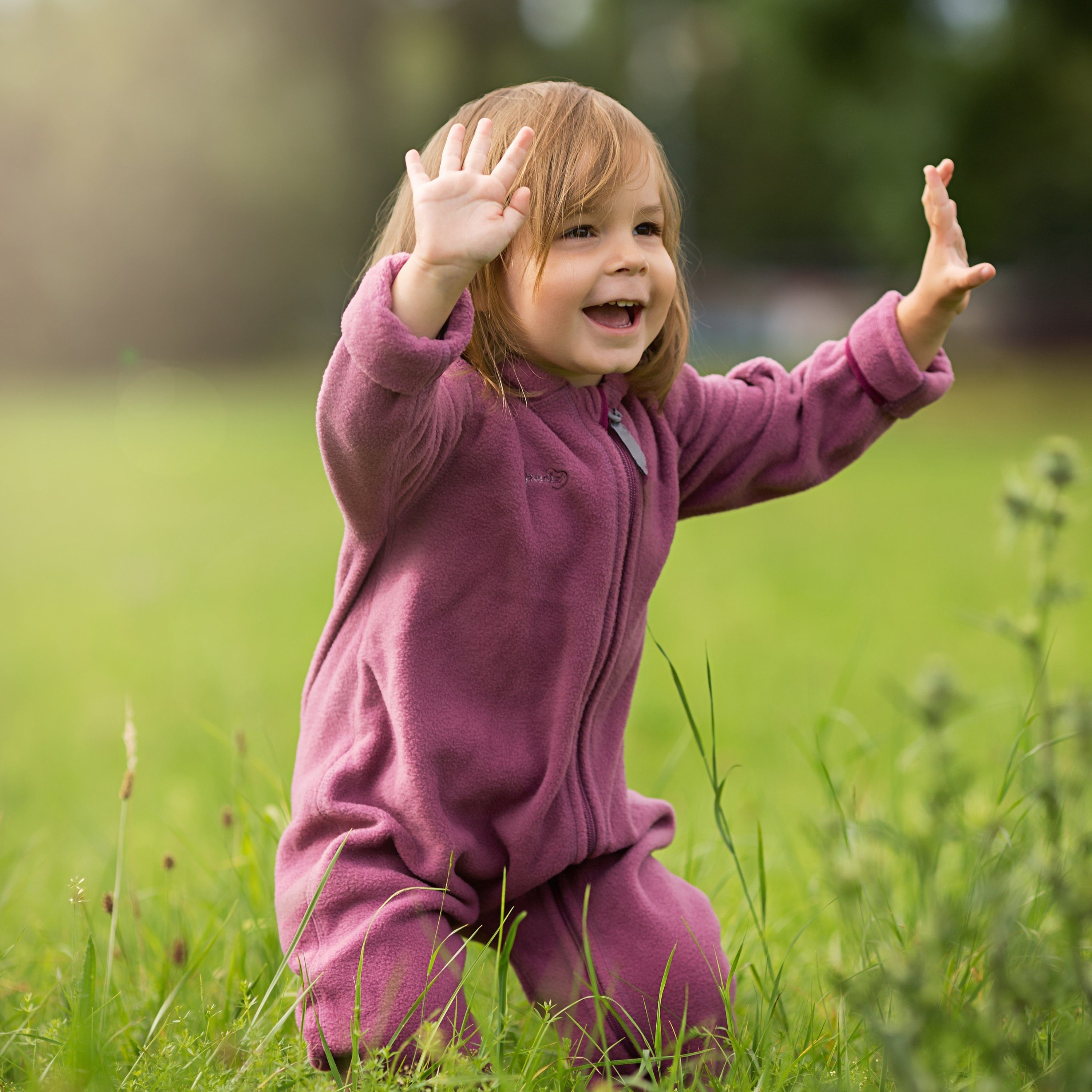 Hoppediz Fleeceoverall Fleece-Overall mit Umschlagbündchen