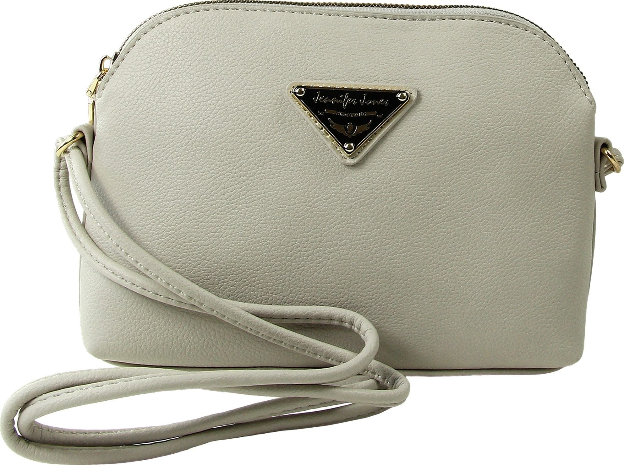 Jennifer Jones Umhängetasche Jennifer Jones Abendtasche Kunstleder (Umhängetasche), Damen Tasche in weiß, ca. 23cm Breite