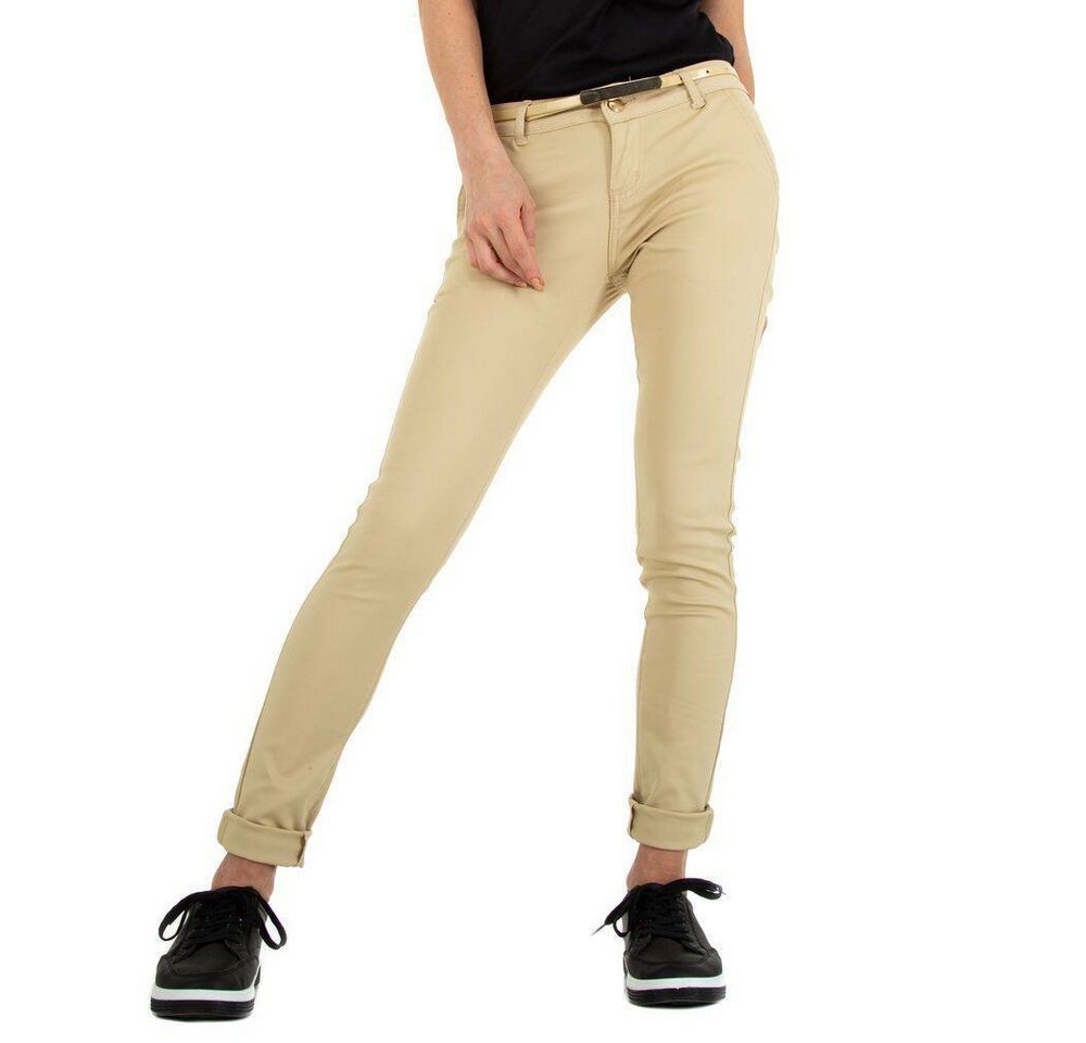 Ital Design Röhrenhose Damen Freizeit Stretch Skinny Hose in Creme › braun  - Onlineshop OTTO