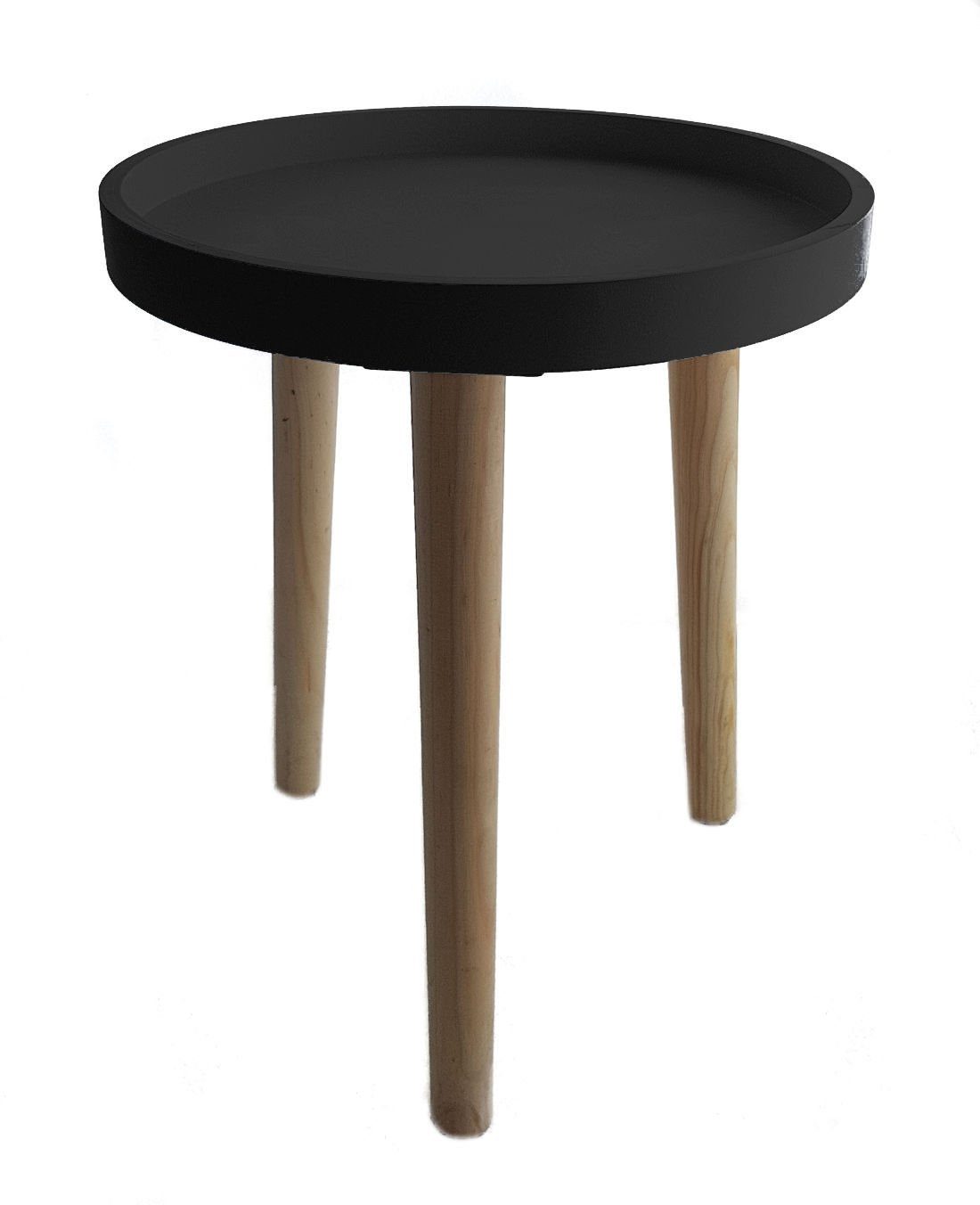 Spetebo Beistelltisch Beistelltisch 30 x 36 cm - schwarz, kleiner Tisch zum Zustellen oder Dekorieren