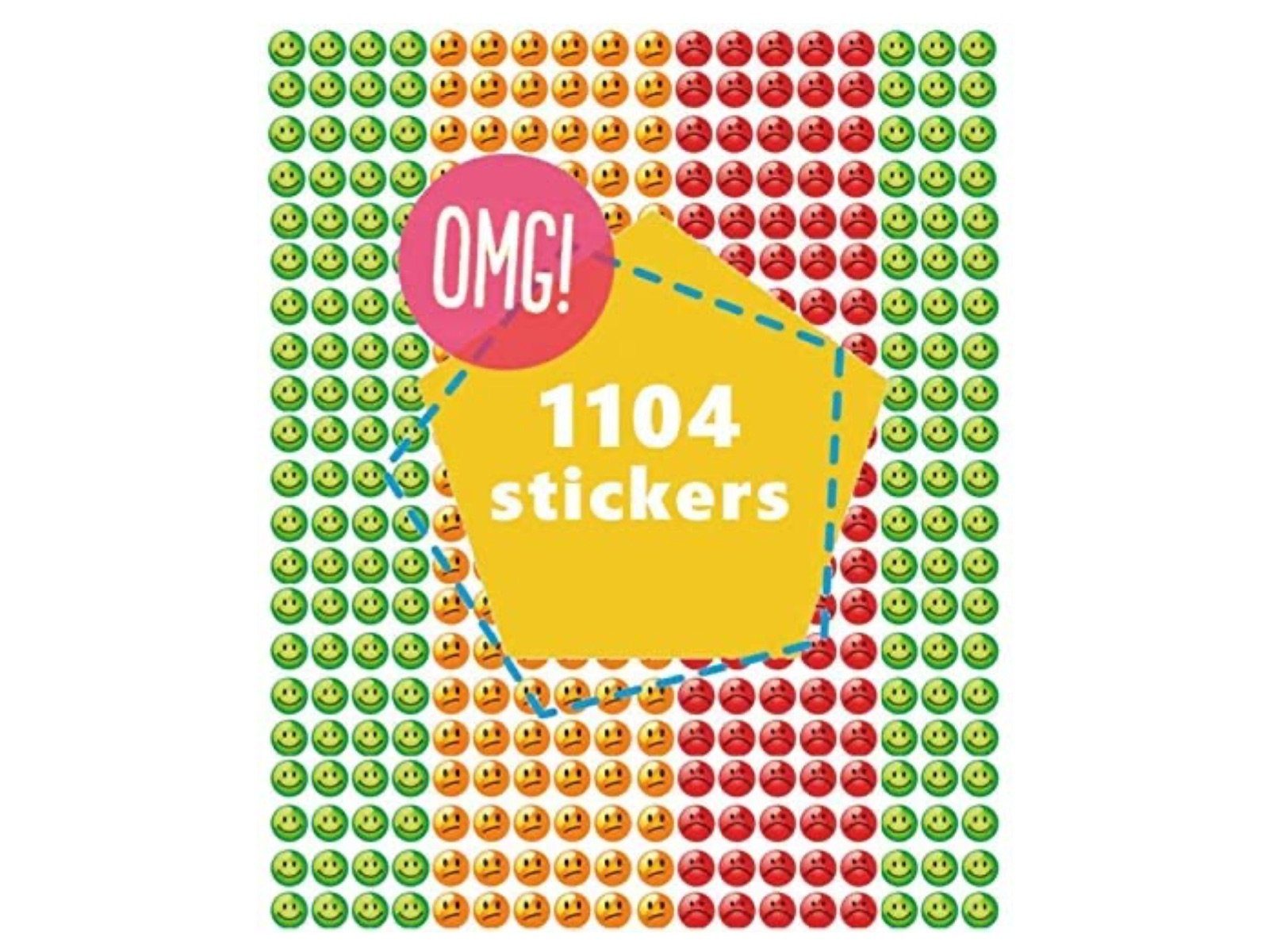 LK Trend & Style Sticker 1104 lächelnde Gesichter als Aufkleber, tolle Aufkleber mit Lerneffekt, Lustige kleine Gesichter zum Aufkleben