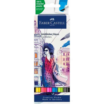 Faber-Castell Marker 6er Etui Marker Gofa Aqua Dual