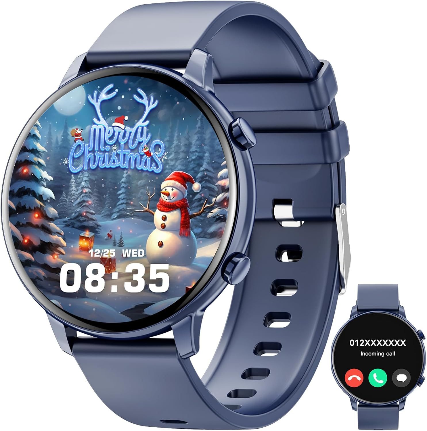 Hwagol Smartwatch (3,5 cm, android ios), Smartwatch mit 1.38" HD Display, Bluetooth Anrufen